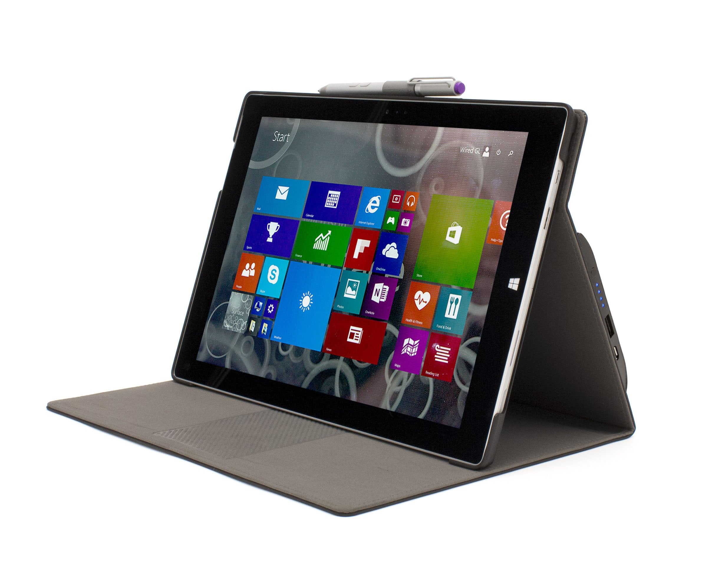 M Edge International Surface 3 Sneak Power Charging Folio Case (Ms3 Skp Lb B)