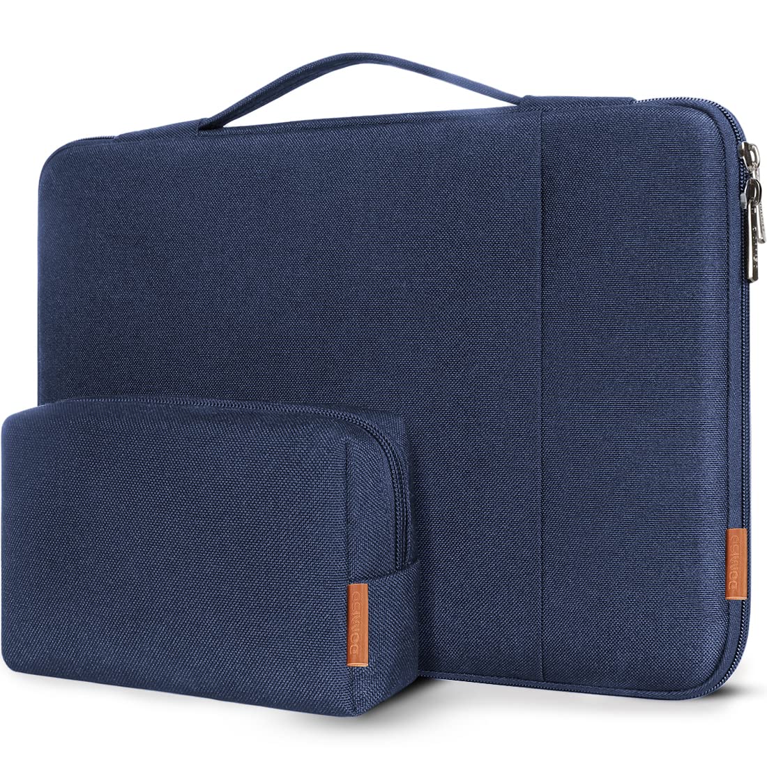 DOMISO 14 inch Laptop Sleeve Case Water Resistant Shockproof Protective Computer Bag for 14' Notebook/15 MacBook Pro/HP Stream/ThinkPad Yoga/Dell/Asus with Accesory Bag,Navy