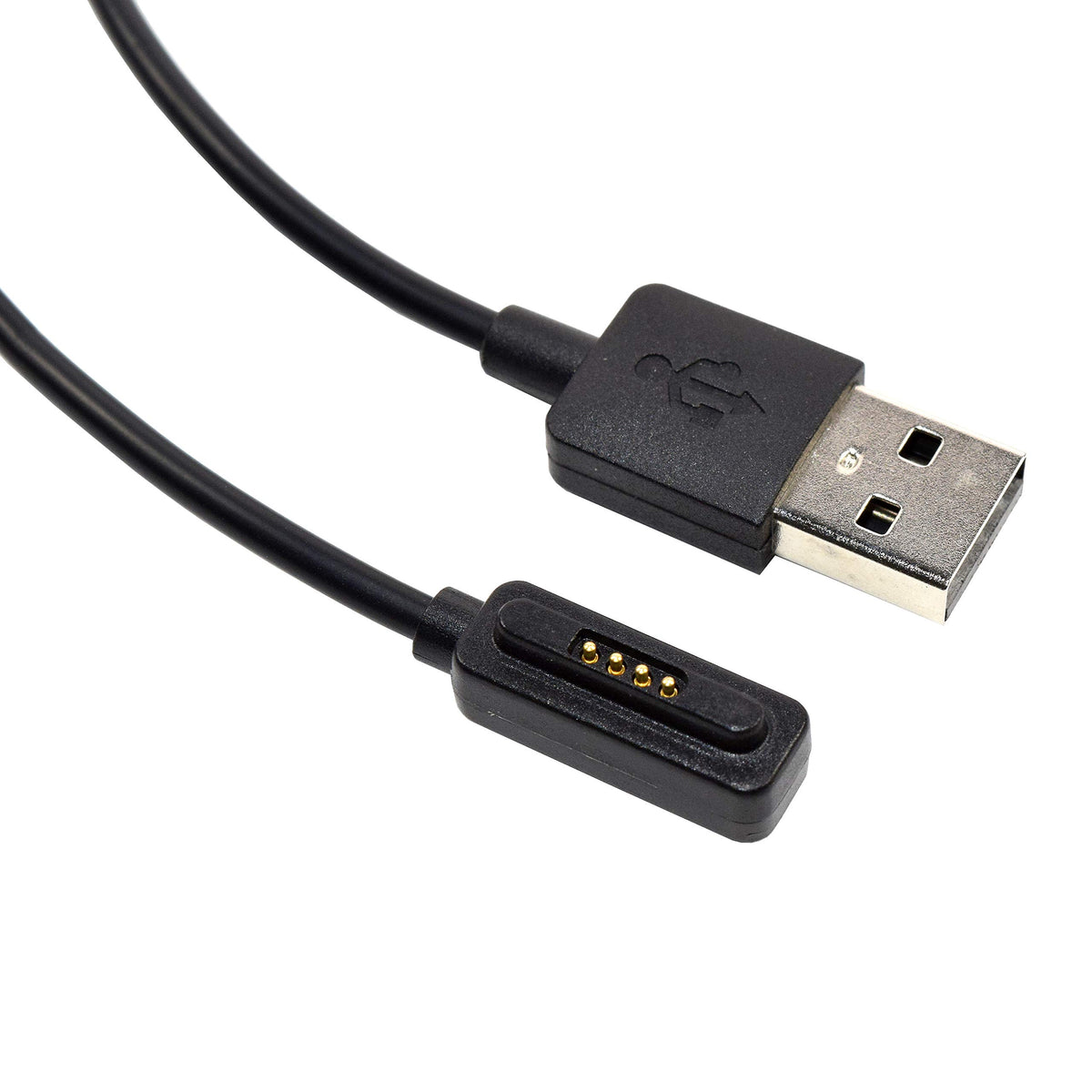 Hqrp Usb Charging Cable Compatible With Asus Zenwatch-2 Wi501Q Wi502Q Smartwatch Zenwatch2 Wi502Q-Sl-Bd-Q Wi501Q-2J-Gb2 Smart Watch Charger Cord Wire Clip Dock