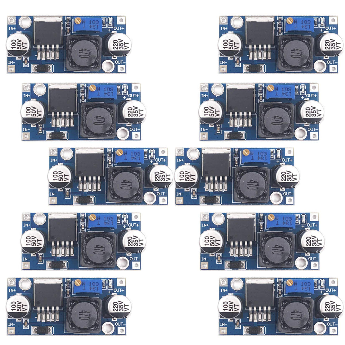 Bulvack 10 Pack Lm2596 Dc Dc Buck Converter Step Down Module Power Supply Dip Output 1.25V 30V 3A