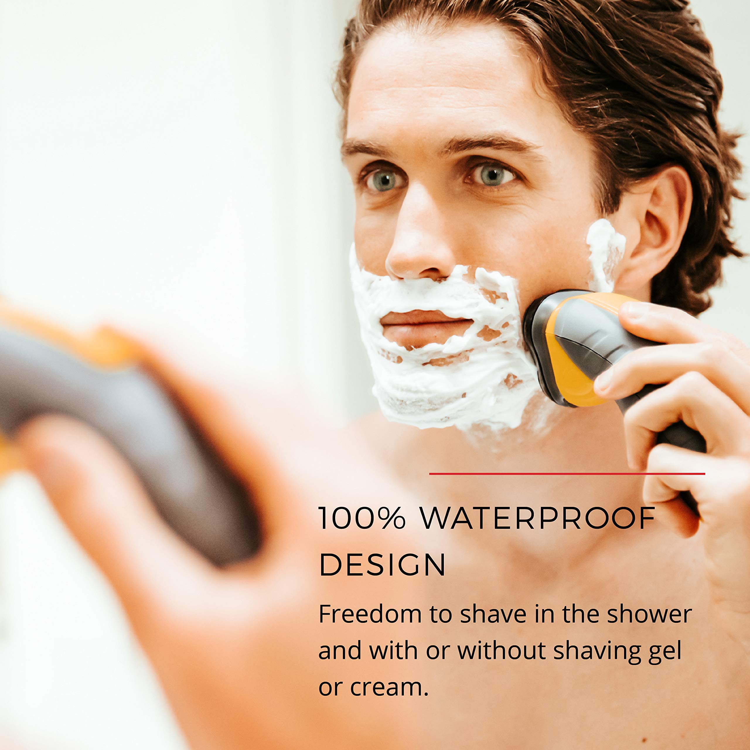 Remington Virtually Indestructible Rotary Shaver 5100, Electric Razor For Men, 100% Waterproof Design, Yellow