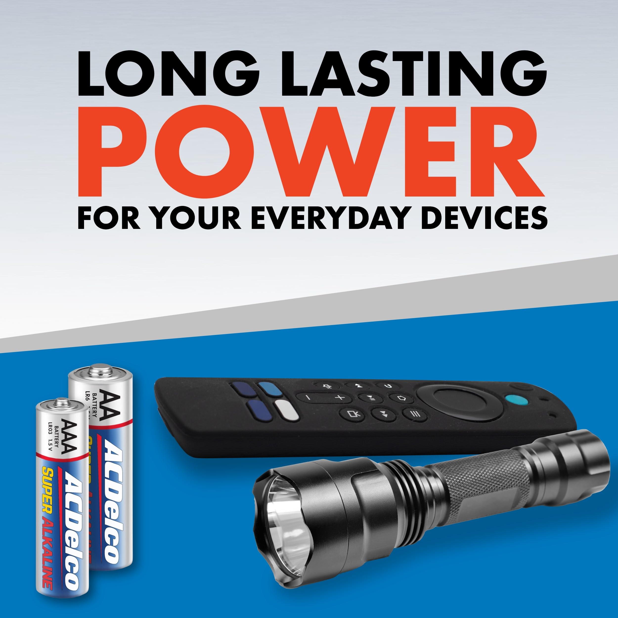 Acdelco Double Aa And Triple Aaa 40 Count Combo Pack Super Alkaline Batteries, 20 Count Each, 10 Year Shelf Life