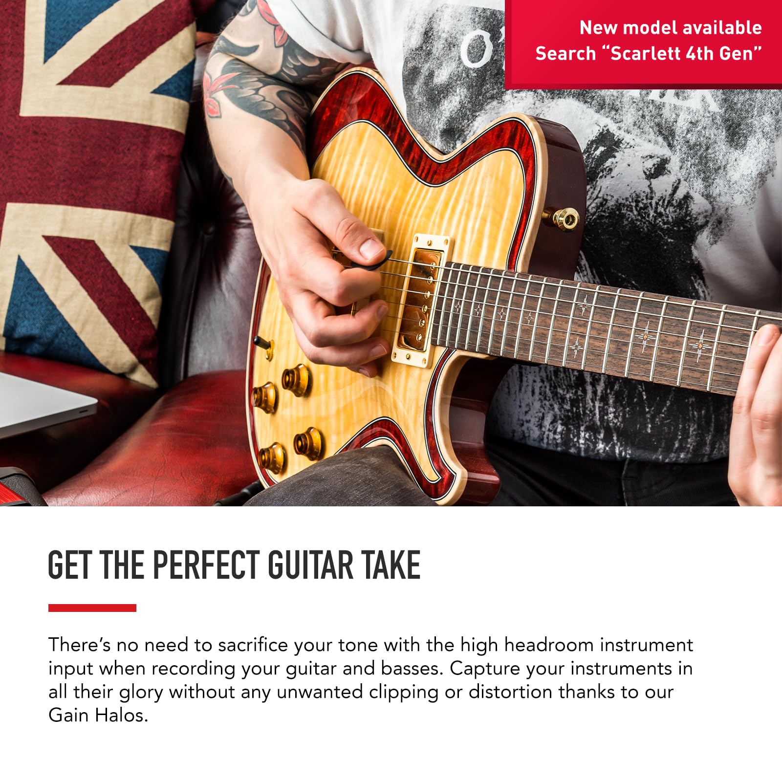 Focusrite Scarlett Solo 3Rd Gen Usb Audio Interface For Guitarists, Vocalists, Podcasters Or Producers To Record And Playback St