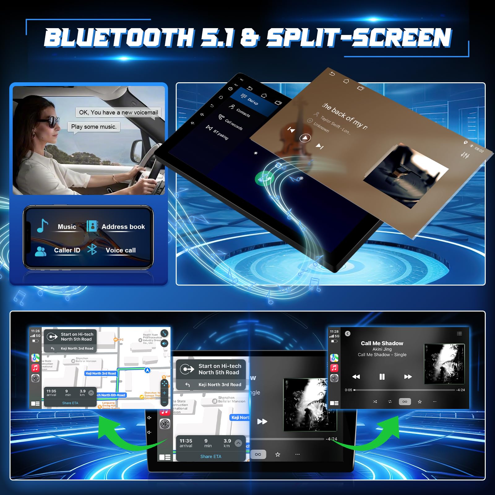 Android Car Radio For Toyota Camry 2012 2013 2014 Stereo With Wireless Carplay Android Auto, 10.1 Ips Touch Screen For Camry Hea