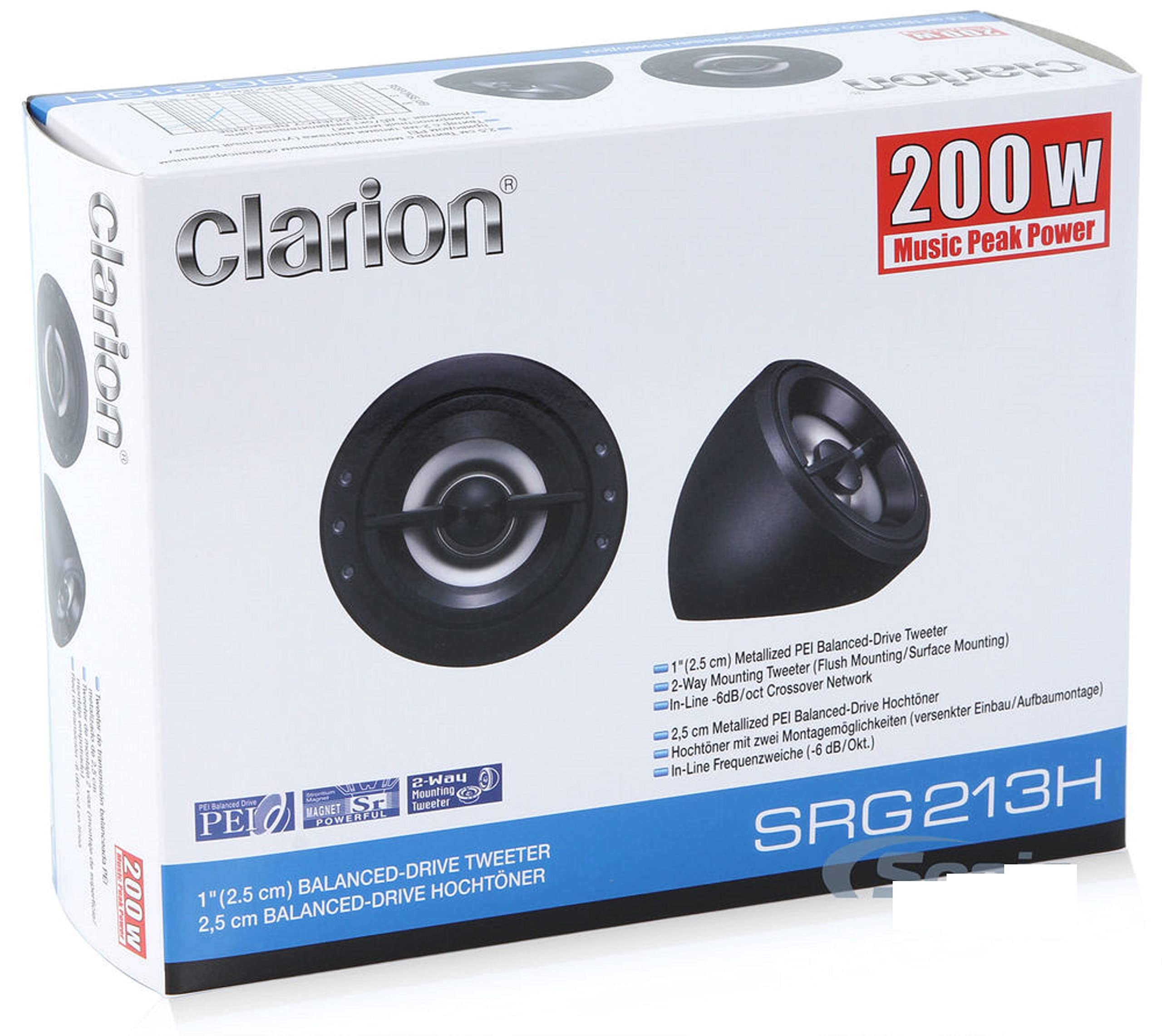 Clarion Srg213H 1 Inch Balanced Drive Tweeter   Set Of 2