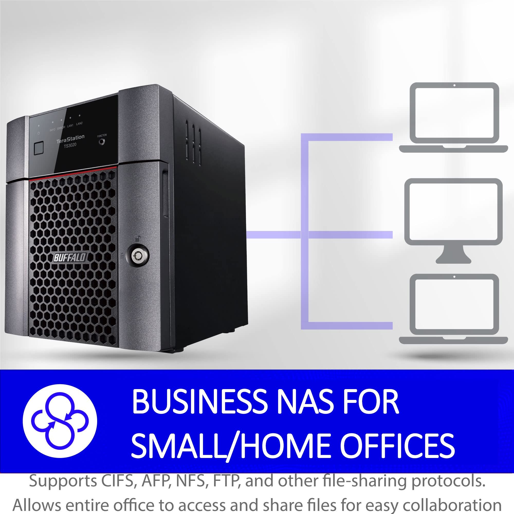 Buffalo Terastation Essentials 4 Bay Desktop Nas 8Tb (4X2Tb) With Hdd Hard Drives Included 2.5Gbe / Computer Network Attached St