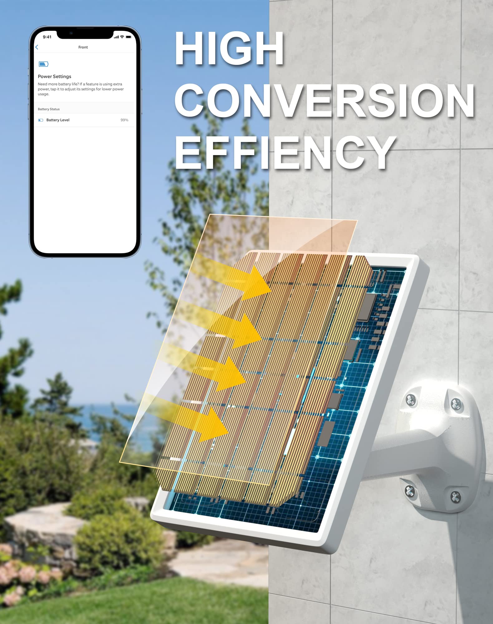 Solar Panel For Ring Camera, Camera Solar Panel Charger Compatible With Ring Stick Up Cam Battery & Spotlight Cam Battery/Plus/P