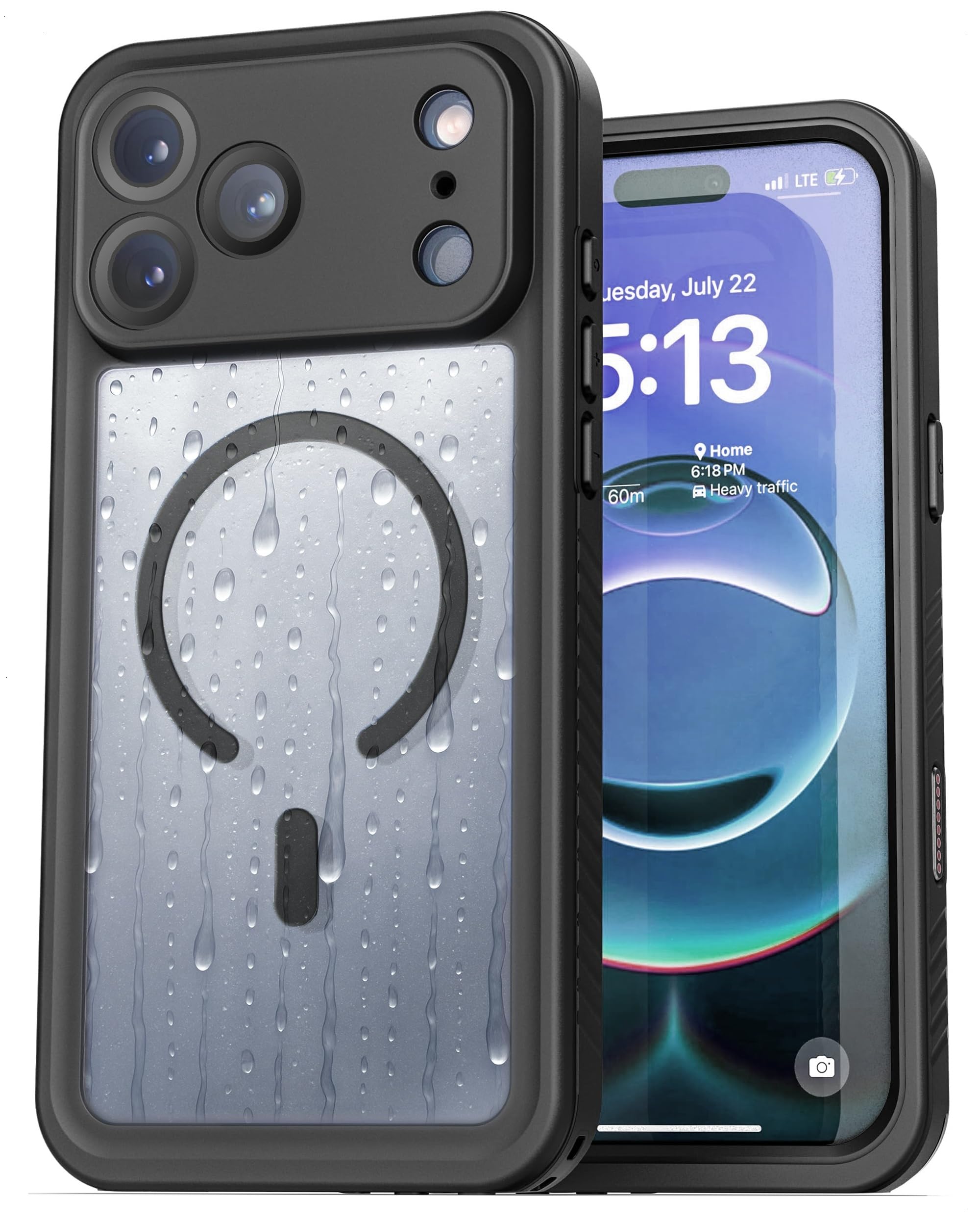 ENCASED for iPhone 17 Pro Max Waterproof Case with Camera Control Capture Button [IP-68] Full Body Protection with Built-in Scre