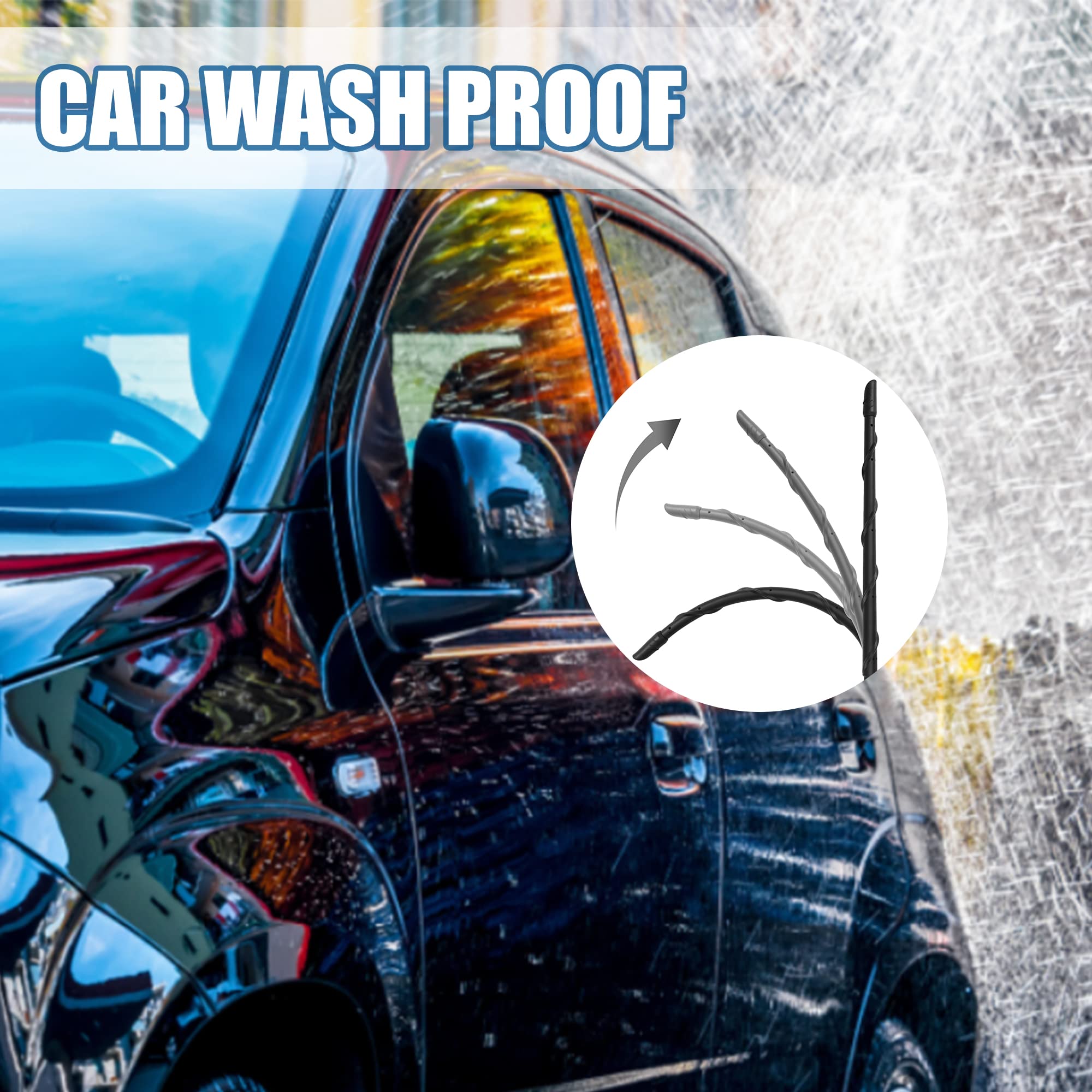 Ksaauto Antenna Accessories For Dodge Ram 1500 2500 3500 2009 2023, 13 Inch Flexible Rubber Ram Replacement Antenna, New Spiral