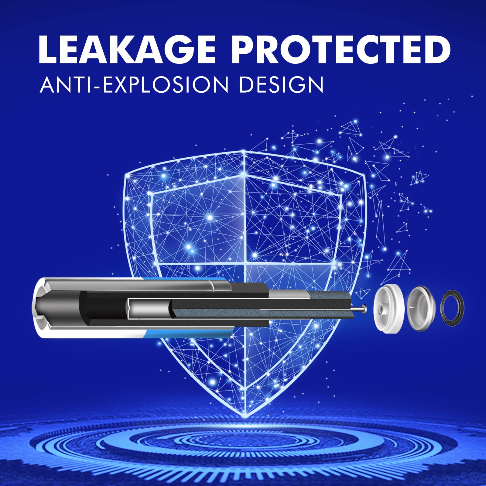 Voniko - Premium Grade Aa Batteries -16 Pack- Alkaline Double A Battery - Ultra Long-Lasting, Leakproof 1.5V Batteries - 10-Year