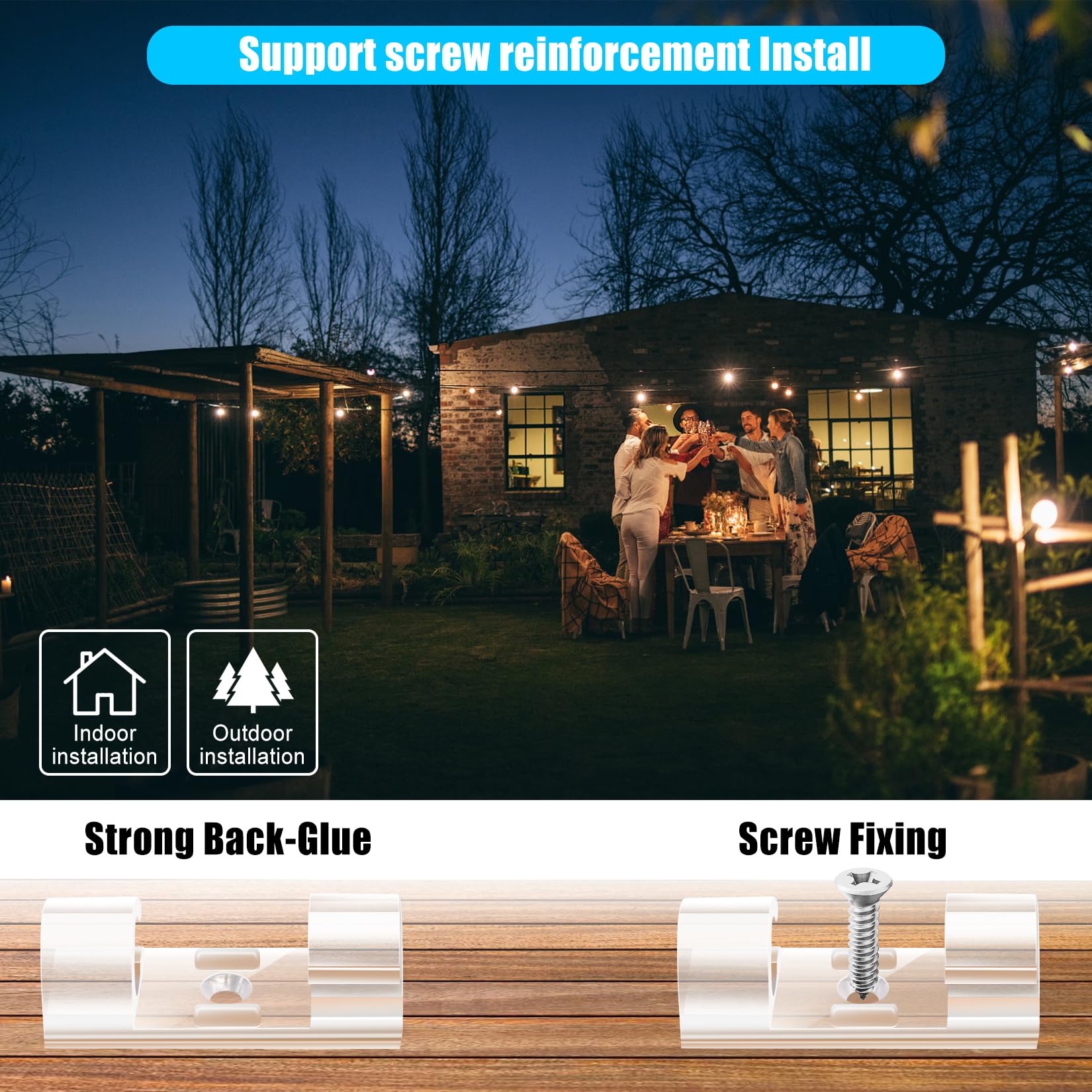 Xhf 35Pcs Large Self Adhesive Cable Clips Clear,Wire Clips Cable Management Wire Organizer Cord Holder For Under Desk, Car, Wall