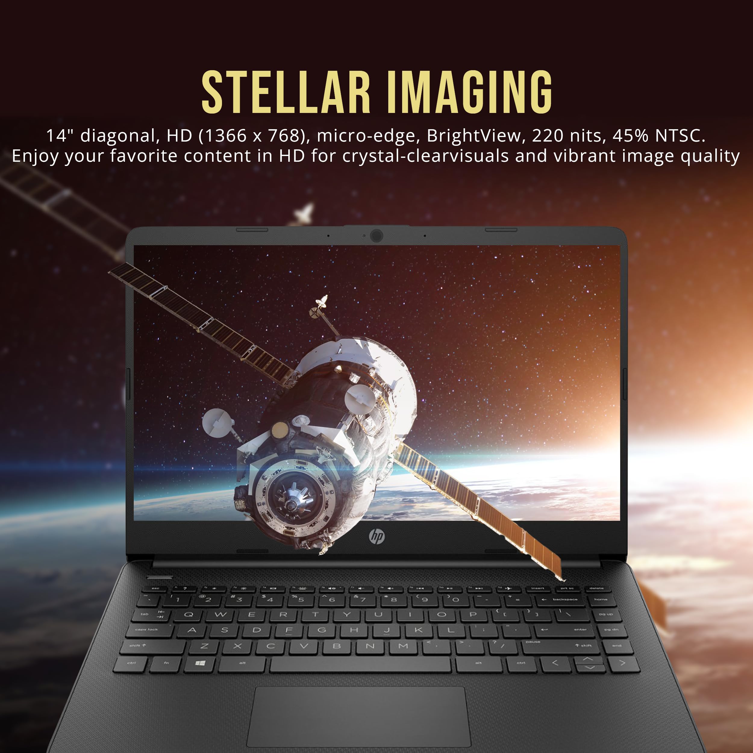 Hp Stream 14'' Hd Laptop, Intel Celeron N4120, 32Gb Ram, 288Gb Storage (128Gb Emmc + 160Gb Ssd Docking Station Set), Intel Uhd G