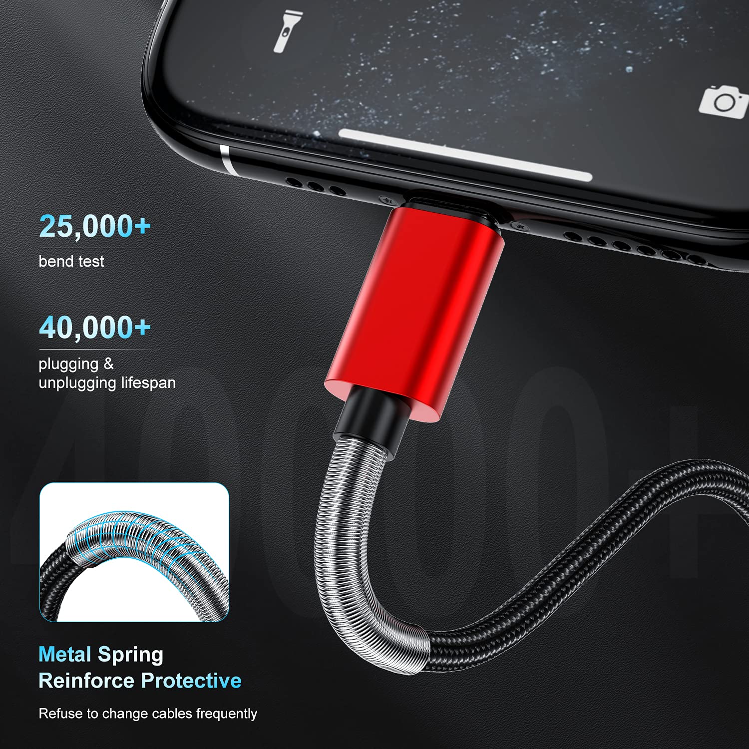 2Pack 10Ft Iphone Charger Cable, [ Apple Mfi Certified ] Long Lightning Cable 10 Foot, High Fast 10 Feet Apple Charging Cable Cord For Apple Iphone 14/14 Pro Max/13 Mini/12/11/Xs/Xr/8/7Plus/6S/5S Ipad