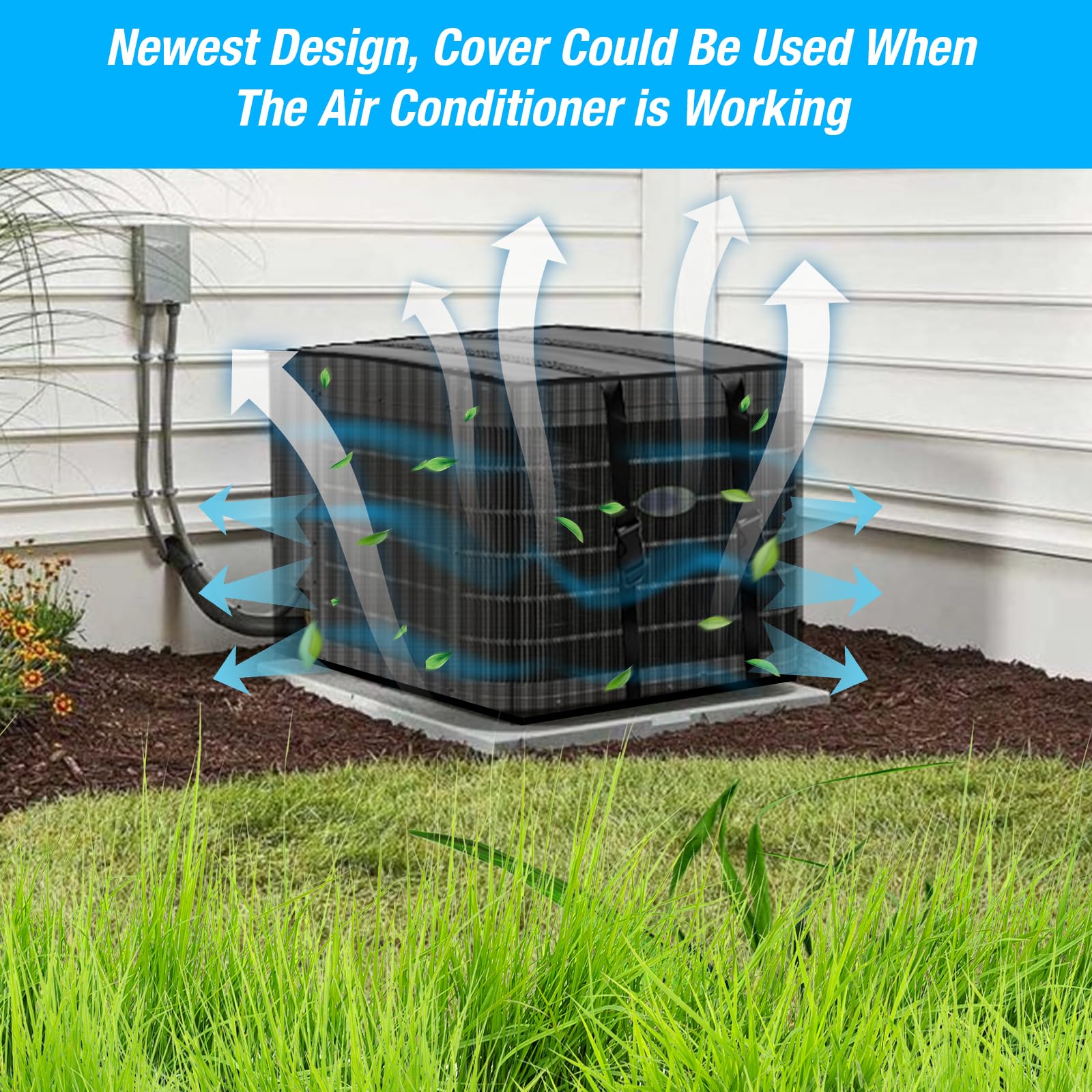 Vkinman Window Ac Defender - Outdoor Waterproof, Dust-Proof Cover For 17Wx12Dx13H Units