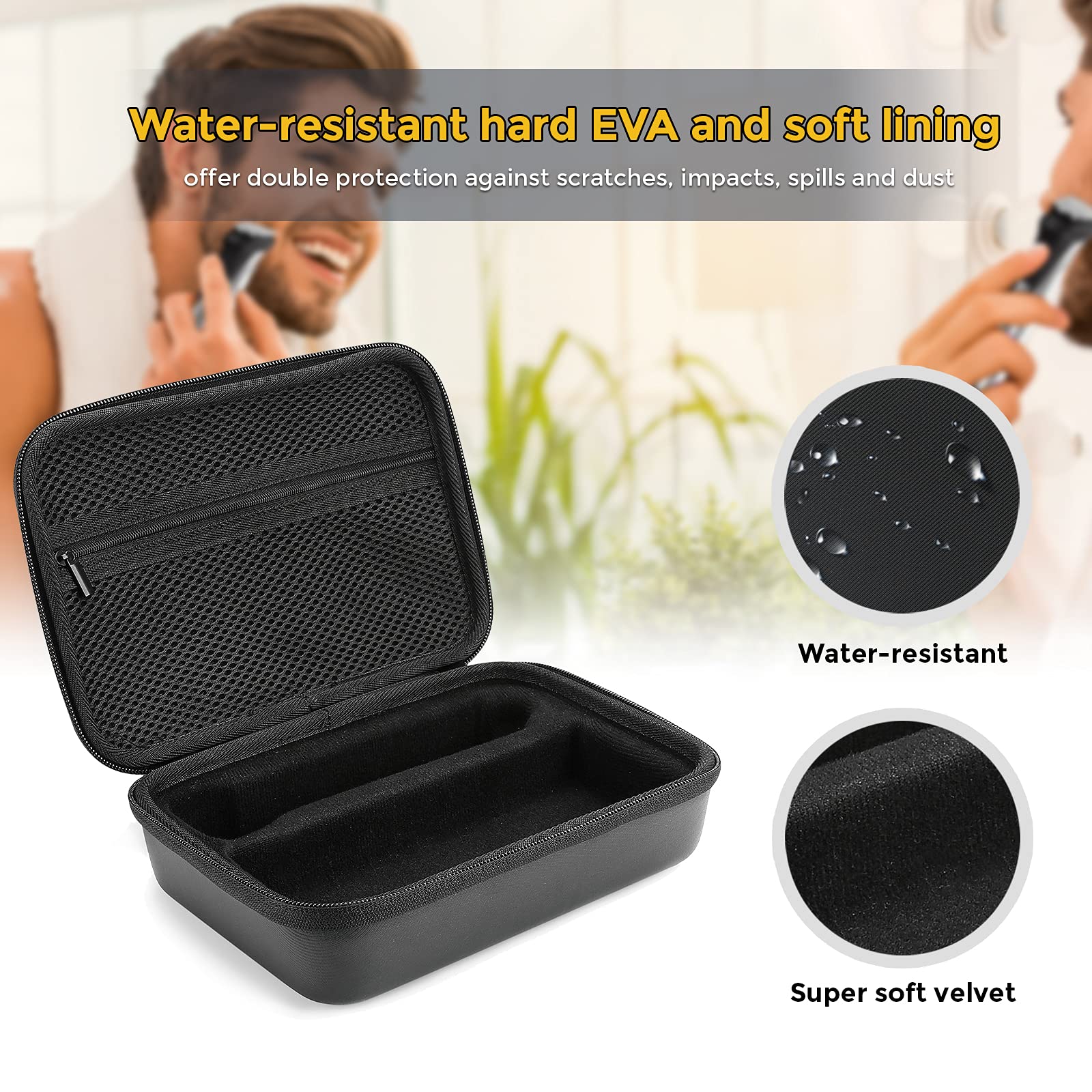 Procase Hard Travel Case For Multigroom Series 7000 Mg7750/49 Mg7770 Mg7790 Mg7791/40 Men'S Electric Trimmer Shaver And Attachme