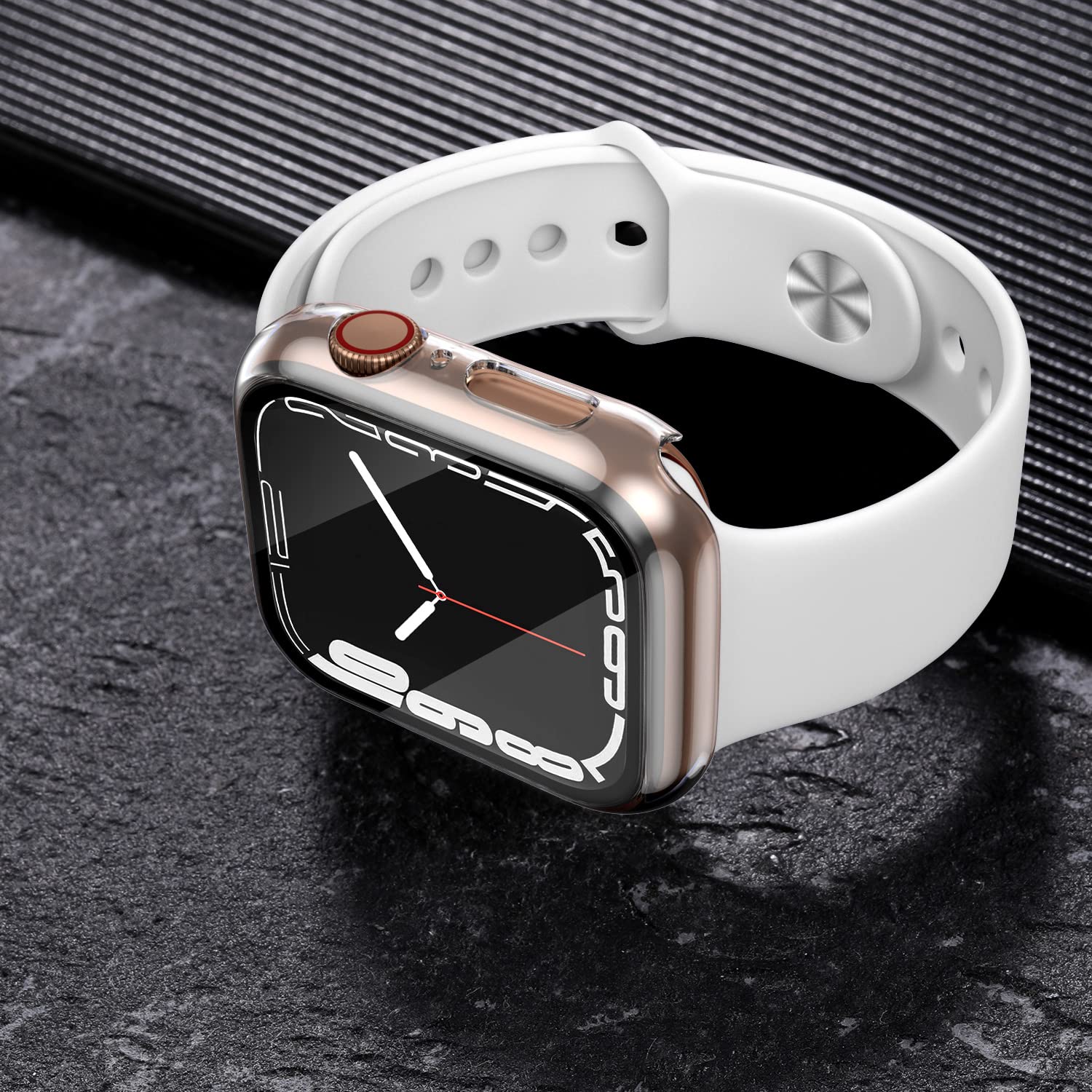 Charlam Compatible With Apple Watch Case 41Mm Series 9 8 7 With Tempered Film Screen Protector, Full Protective Hard Pc Bumper T