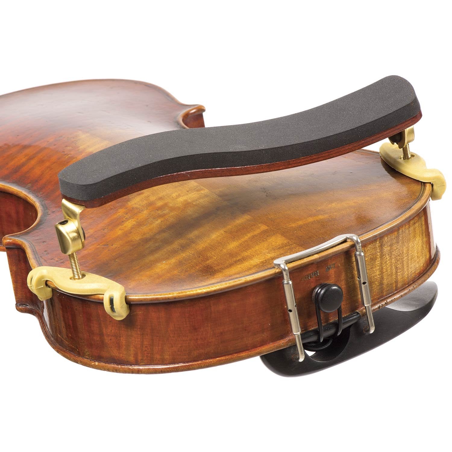 Kun Bravo 4/4 Violin Shoulder Rest   Hardwood With Brass Fittings