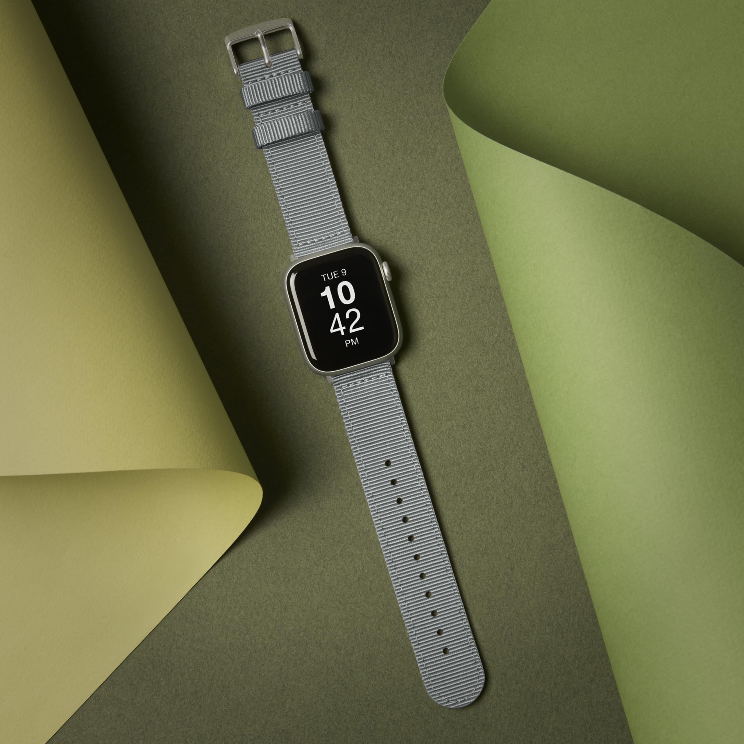 Archer Watch Straps - Premium Nylon Straps For Apple Watch (Gray, Stainless, 40/41/42Mm)