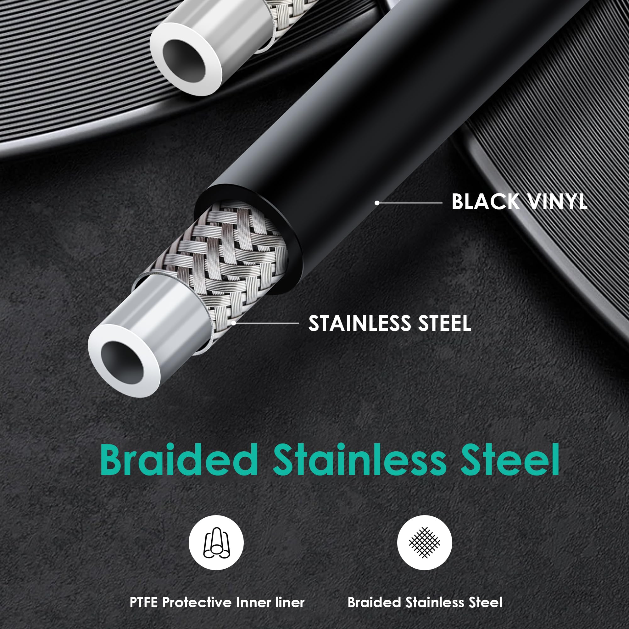 Mokitdora 50.5 Stainless Steel Braided Front Brake Lines Oil Hose For Harley 2004-Up Sportster 2018-Up Softail Models 20 Handleb