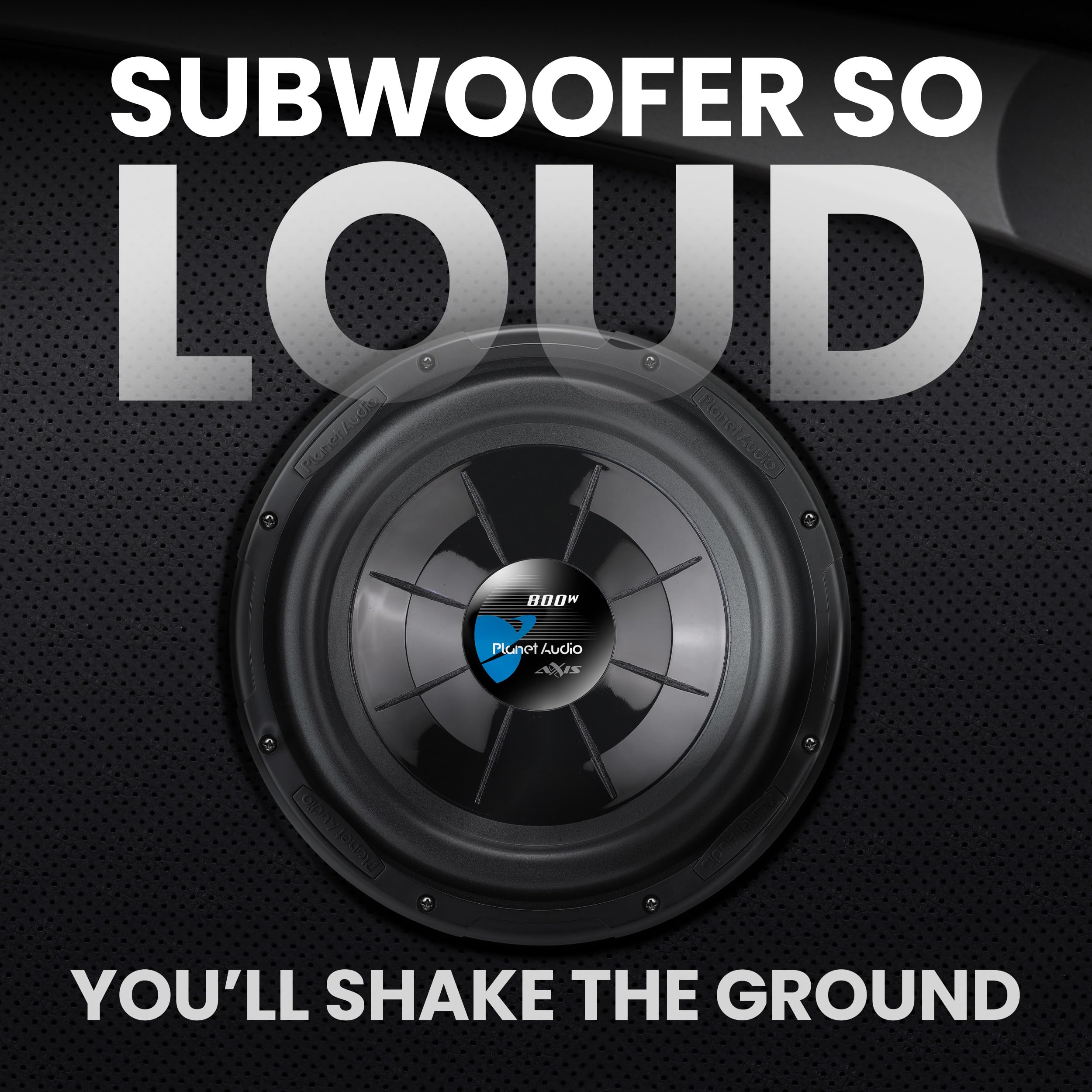 Planet Audio 10 Inch Car Subwoofer PX10 Axis Series 800 Watts Max Single 4 Ohm Voice Coil Rubber