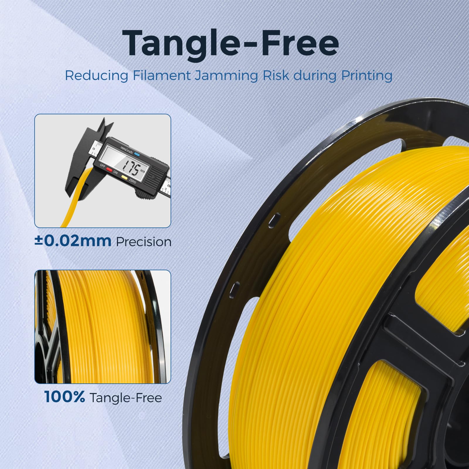 Flashforge Petg Pro Filament 1.75Mm Yellow, 3D Printer Filament 1Kg (2.2Lbs) Spool, Dimensional Accuracy +/- 0.02Mm, 3D Printing