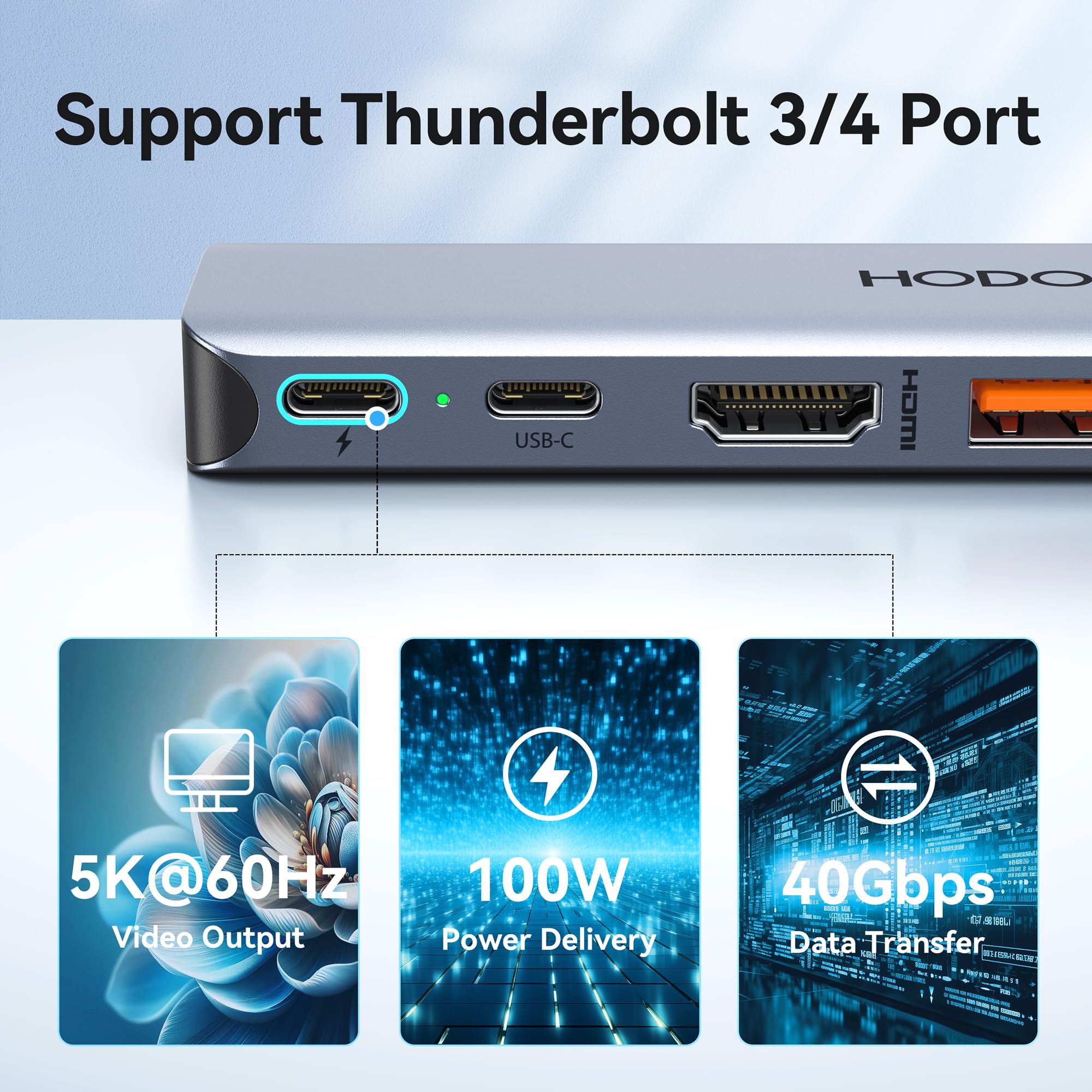 Usb C Adapter For Macbook Pro Air M3 M2 M1, Usb C Hub Mac Adapter 7 In 2 Macbook Accessories With 4K Hdmi, Thunderbolt 4 3, Data