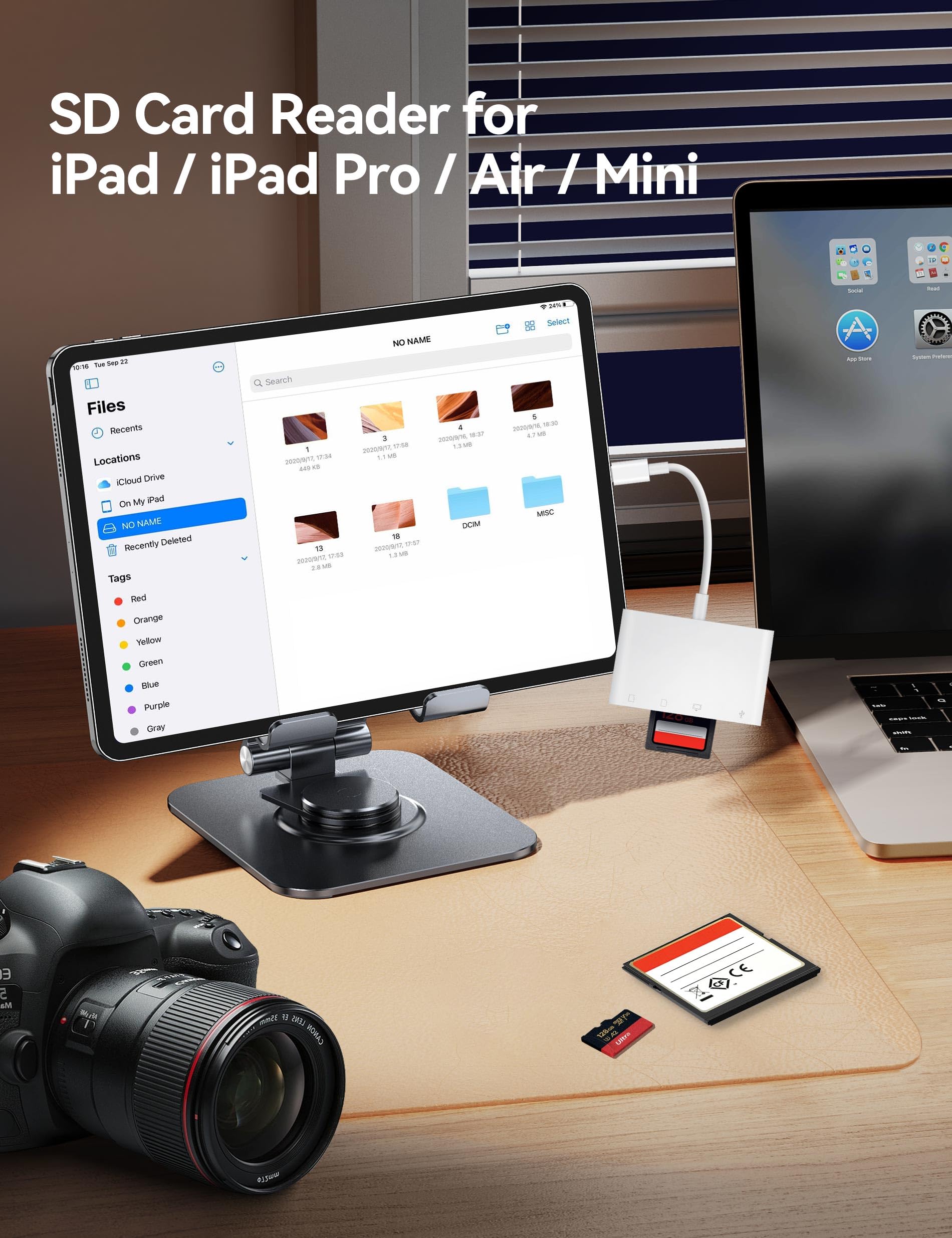 Usb C To Sd Cf Card Reader, Sd Card Adapter With Sd Microsd Cf Compact Flash Usb 4 Ports, Bnmxtek Memory Card Reader For Iphone