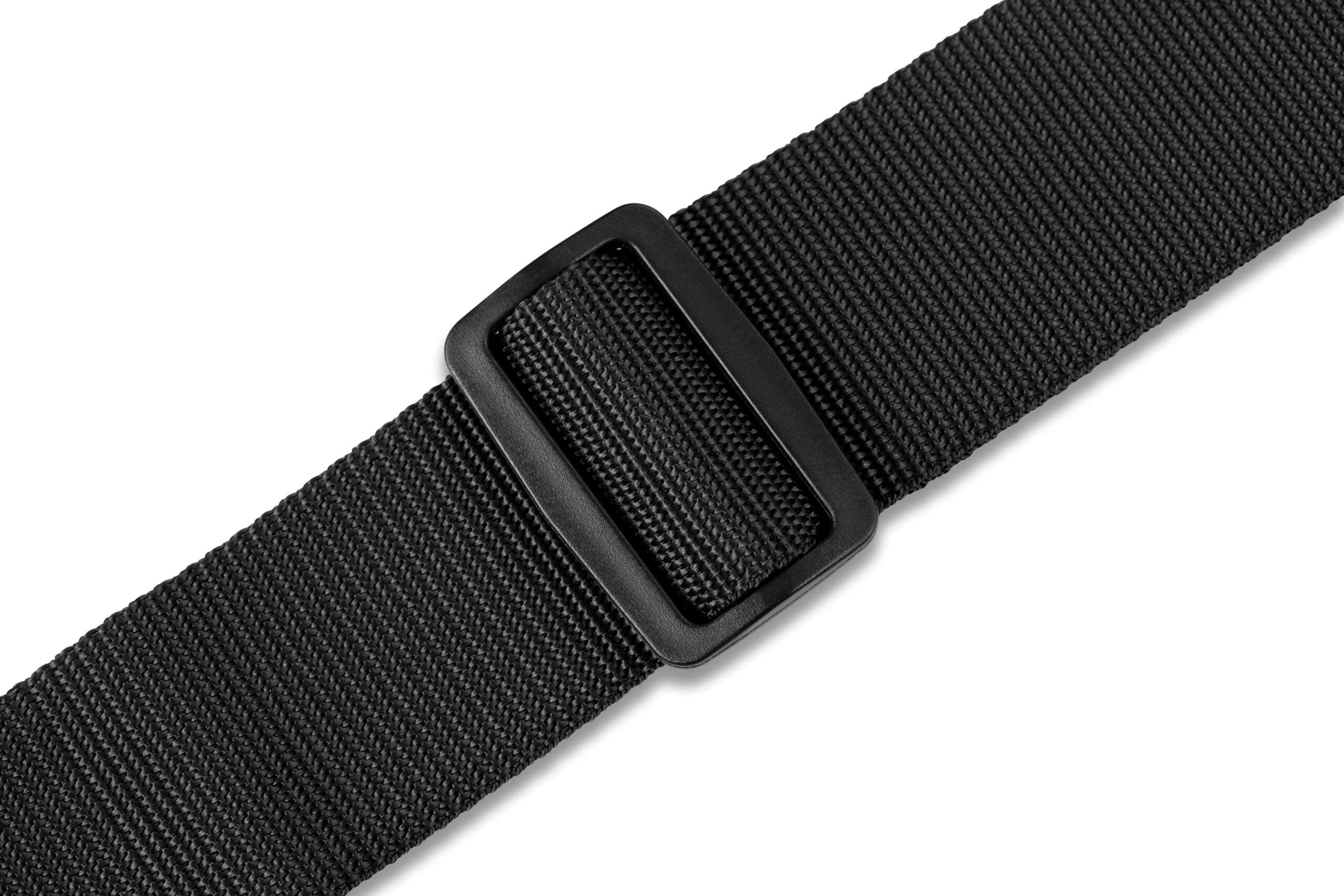 Levys Leathers 2 Polypropylene Guitar Strap With Genuine Leather Ends And Tri-Glide Adjustment; Black (M8Poly-Blk)