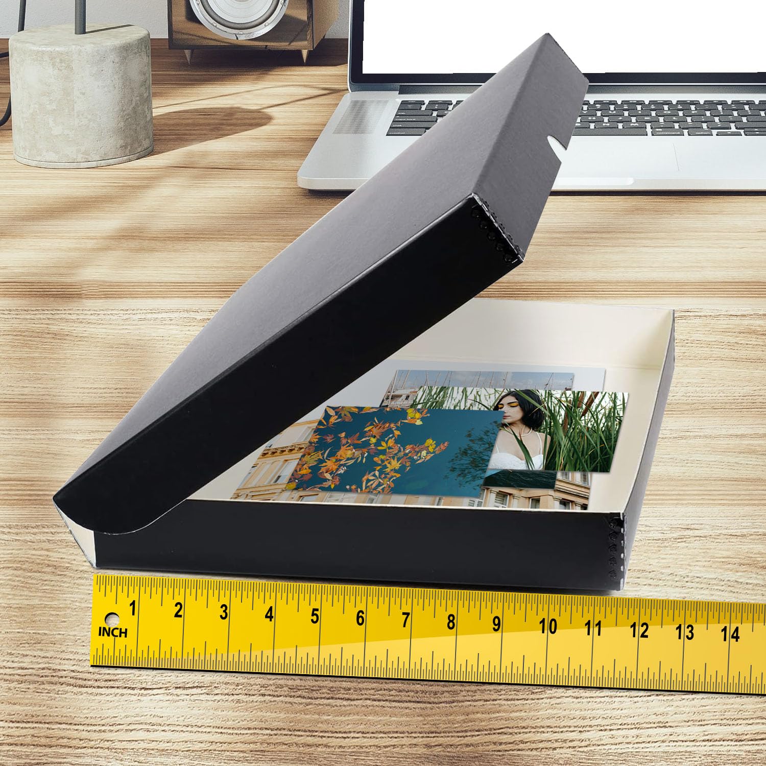 Golden State Art, Archival Folio Storage Box 11X17, Clamshell Design With Metal Edge, Preserve And Store Photos Documents Cards