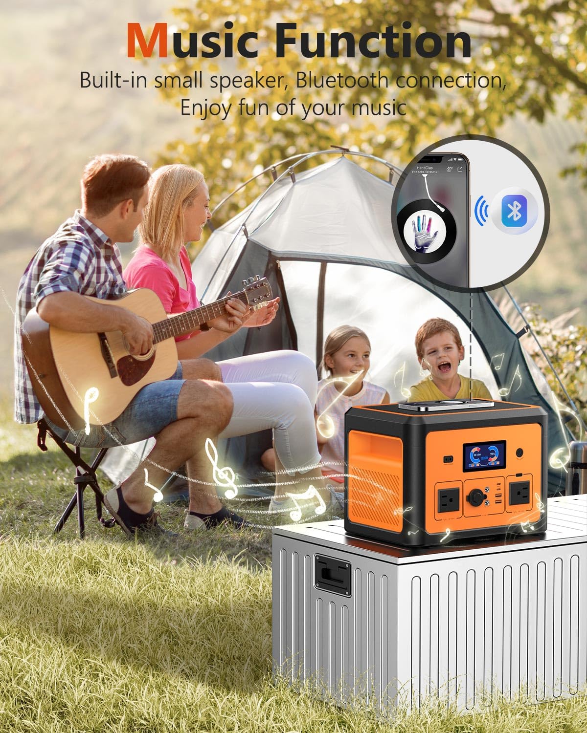 Portable Power Station 600W(Peak 1800W), Solar Generator With 384Wh Lifepo4 Battery, 10 Outputs & Ups Battery Backup, Generators