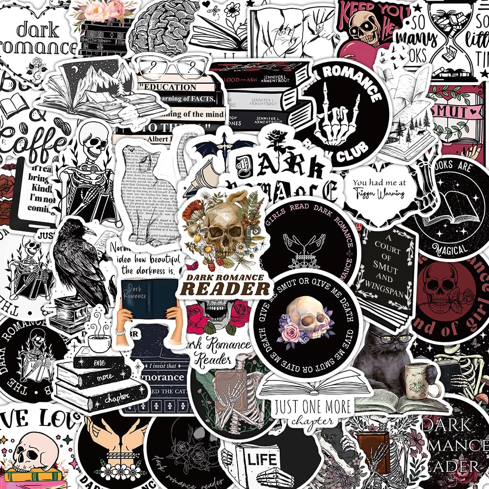 Dark Romance Book Stickers For Kindle, Bookish Reading Booktok Aesthetic Stickers, Book Stickers For Adult Clear Case Skin, Book