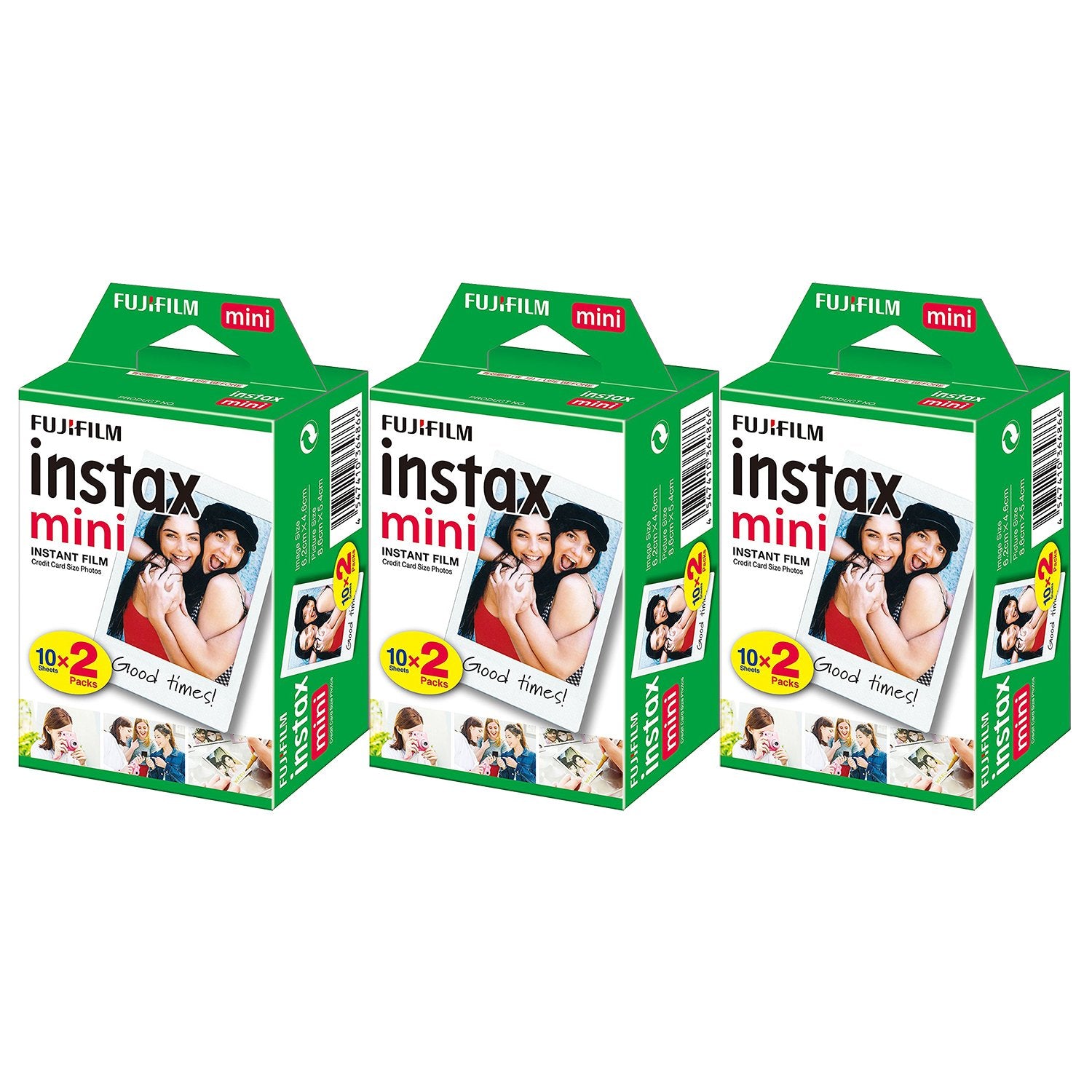 Fujifilm Instax Mini Instant Daylight Film Iso 800, 3 X Twin Packs, (60 Exposures)