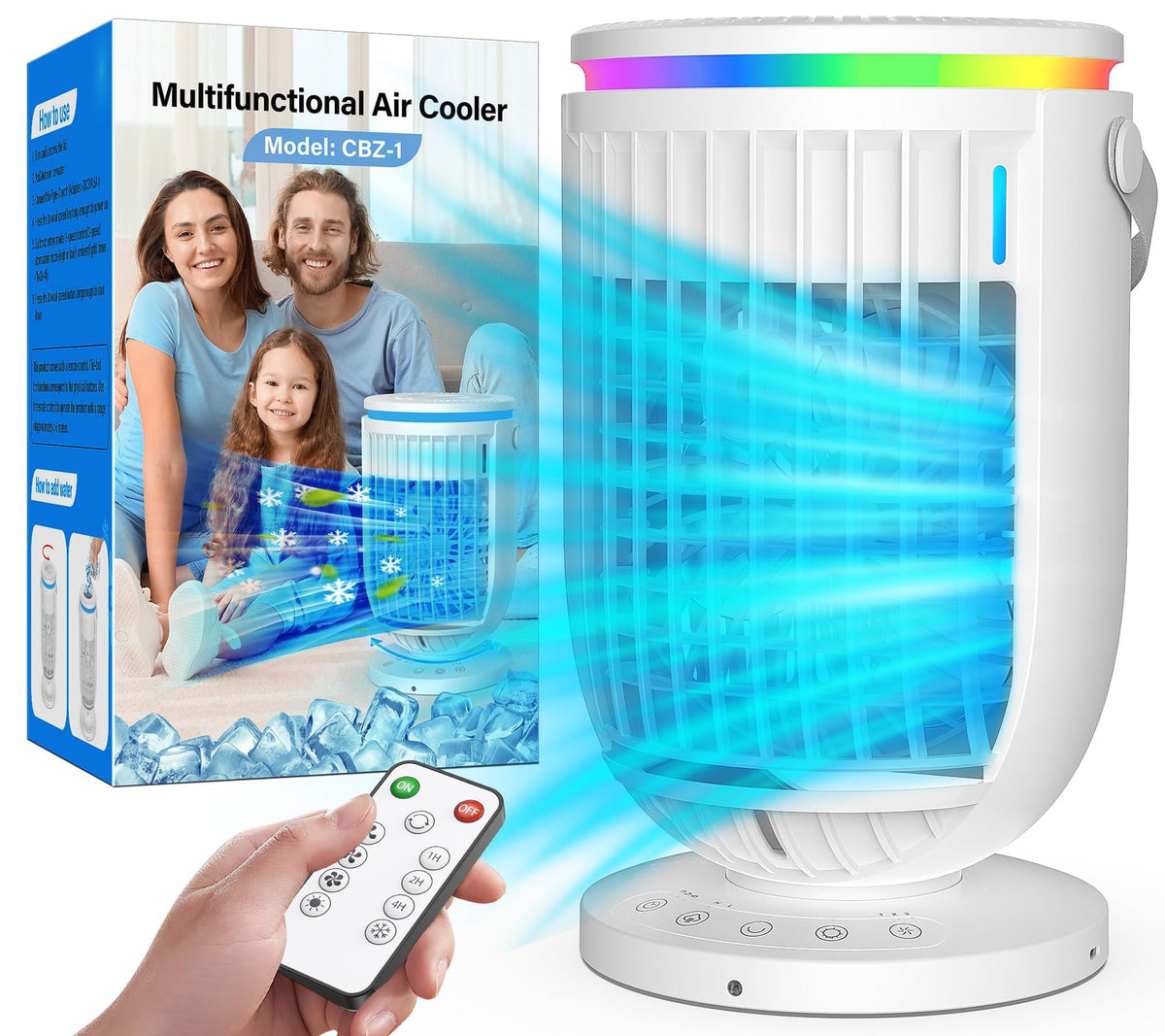 Ai Portable Air Conditioners Fan With 120 Rotating Function,Jyew Evaporative Mini Room Air Conditioners, Ac Portable For Room Of