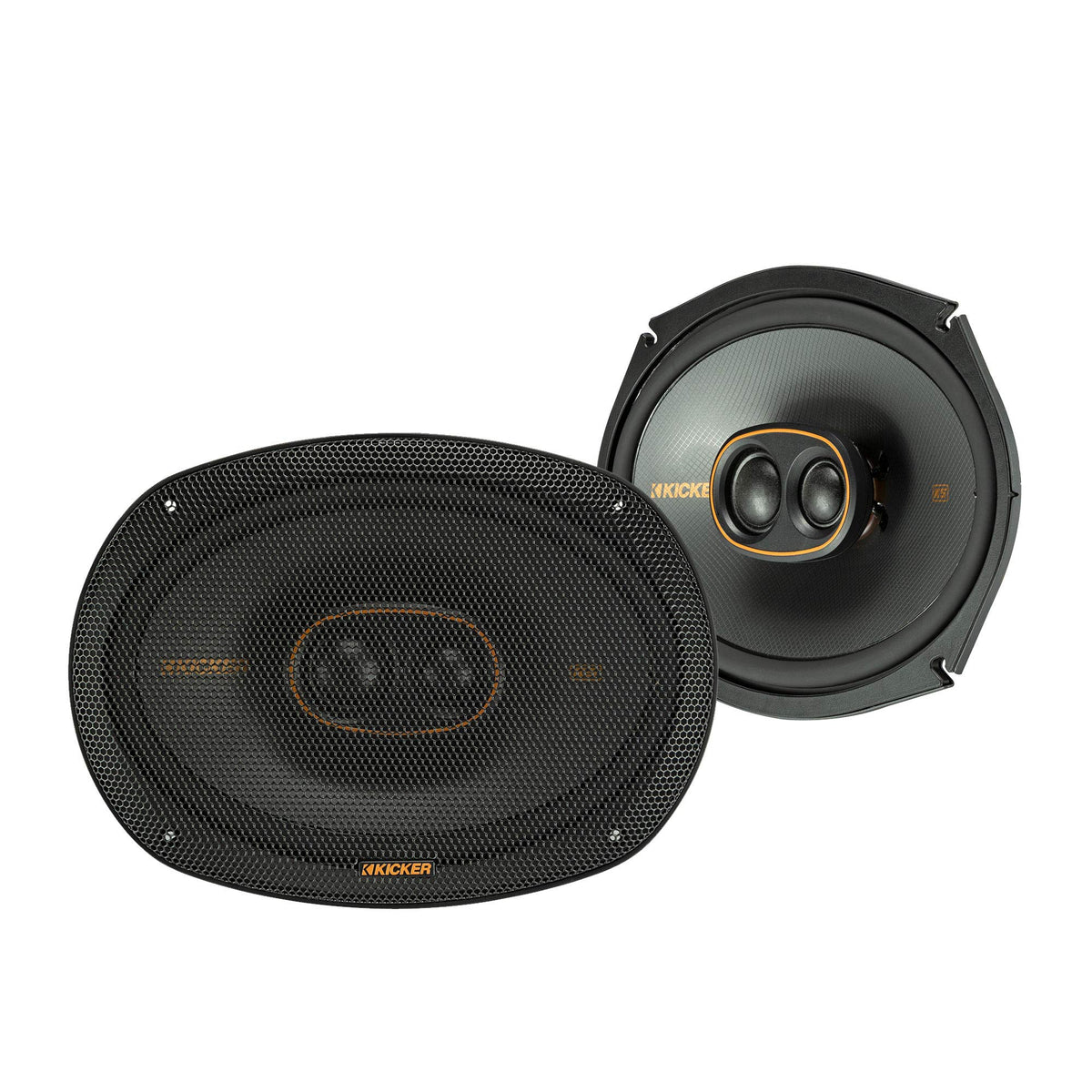 Kicker 47Ksc69304 6X9 (160X230Mm) 3 Way Speakers With1(25Mm) And .75''(20Mm) Tweeters, 4Ohm