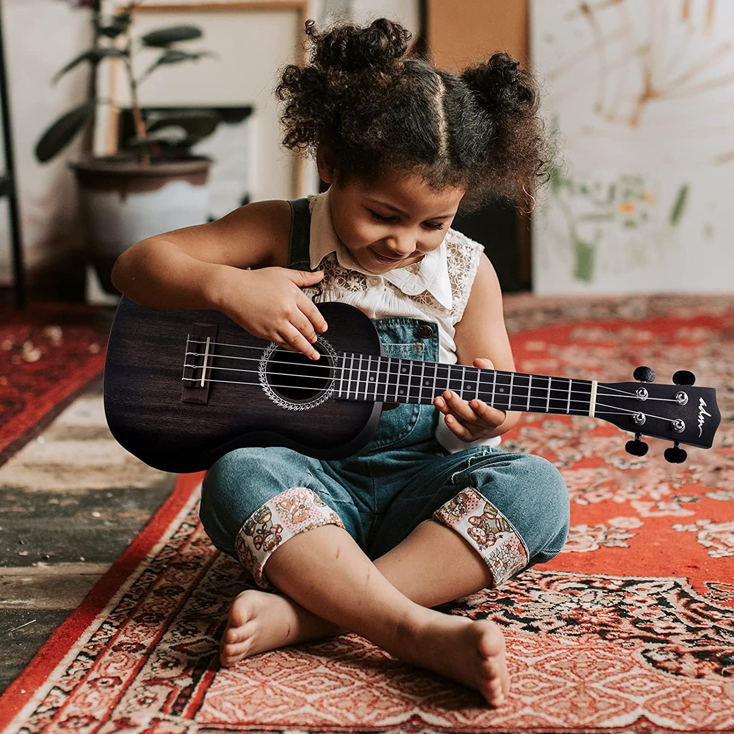 Adm Concert Ukulele Beginner Kit Mahogany Hawaiian Wood 23 Inch Ukelele Bundle Ukalalee Set With Uke Free Starter Lessons For Ki