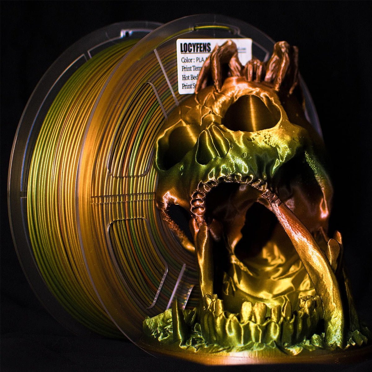 Locyfens 3D Printer Filament, Pla Filament 1.75Mm, Vintage Metal Rainbow Pla Filament, 0.02Mm, 3D Printing Filament 1Kg/2.2Lbs
