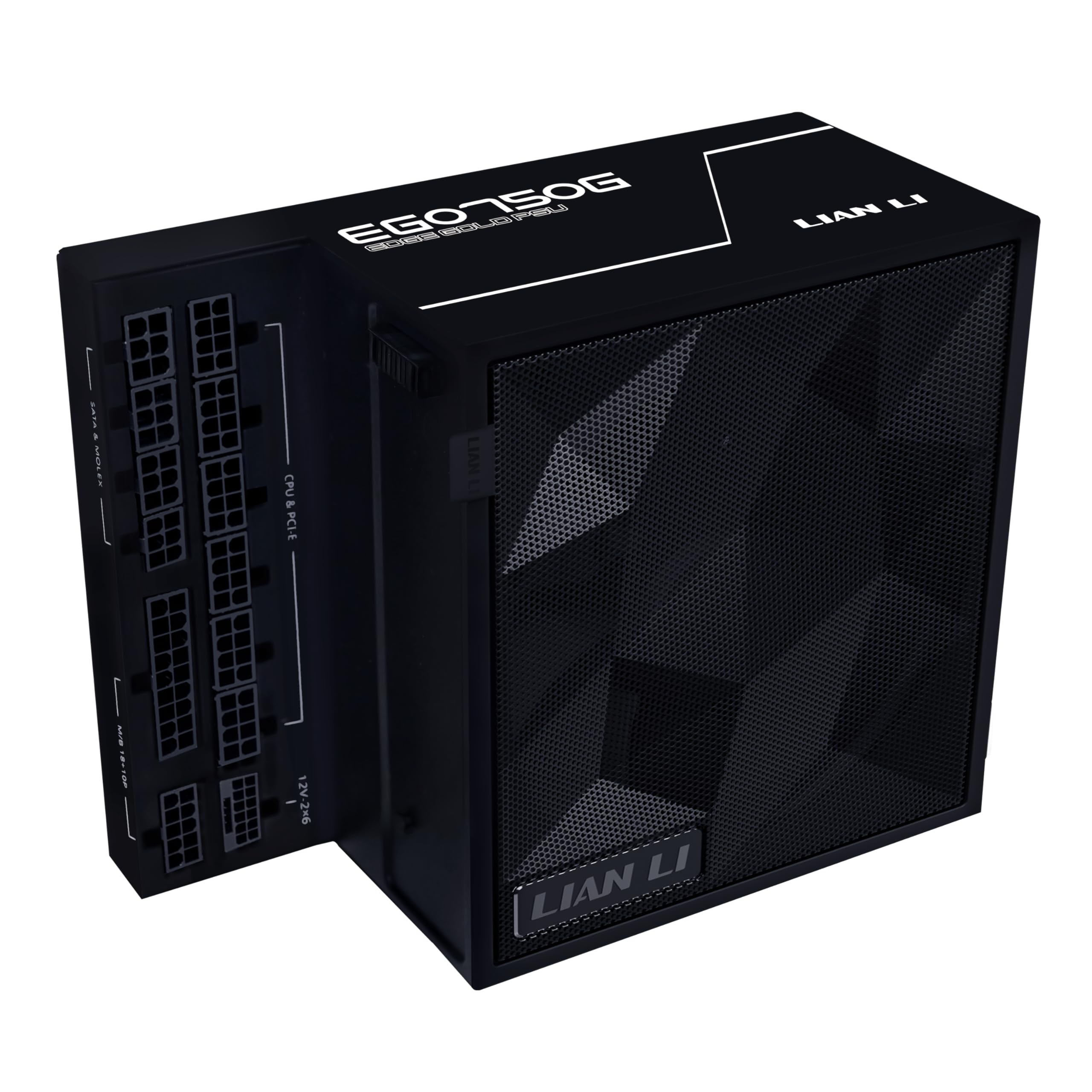 Lian Li EDGE750W Fully Modular Low-Noise ATX Power Supply - ATX 3.1 & PCIE 5.1 Compliant - Cybenetics Gold Efficiency - 12V-2x6