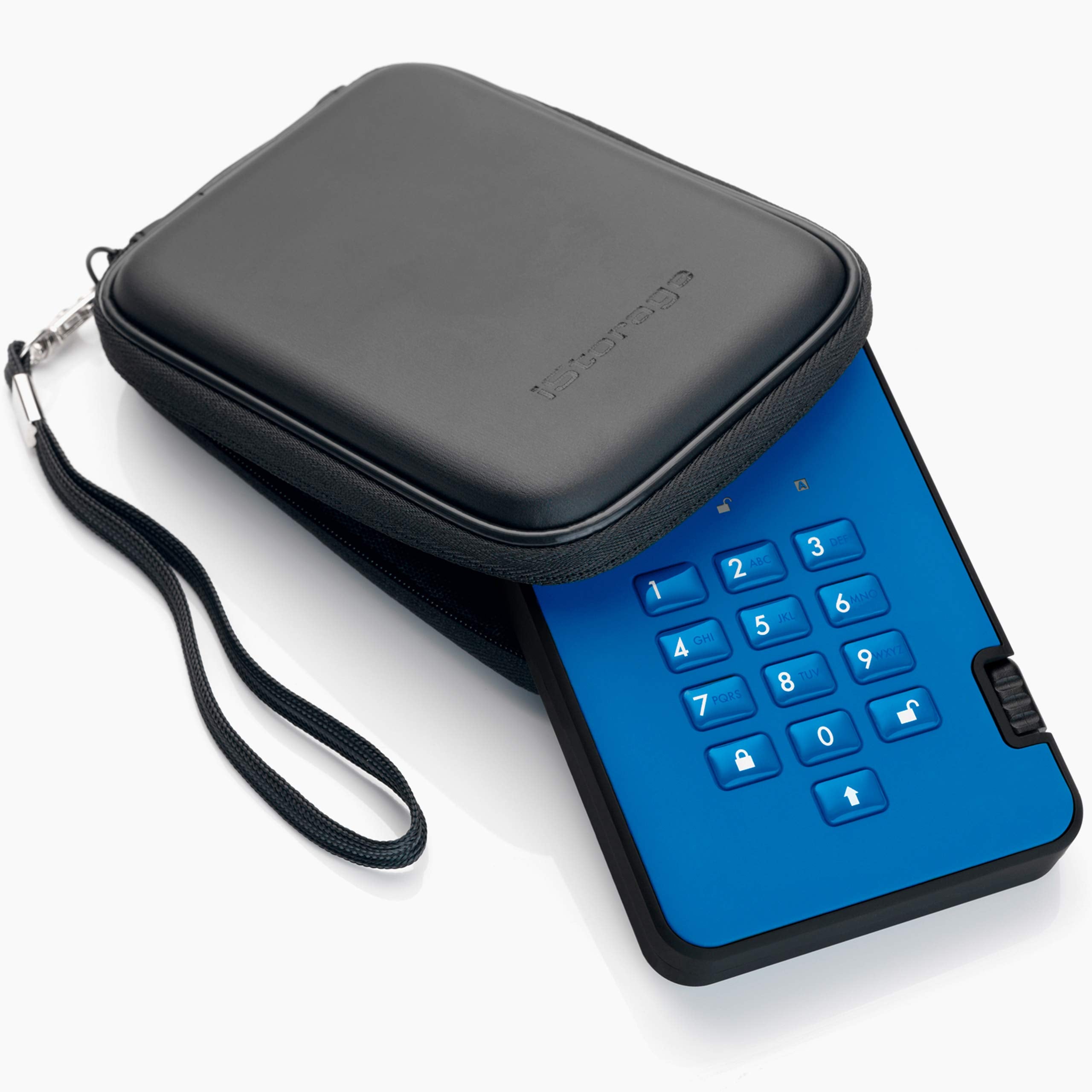 Istorage Diskashur2 Ssd 1Tb Blue | Secure Portable Solid State Drive | Password Protected | Dust & Water Resistant | Hardware En