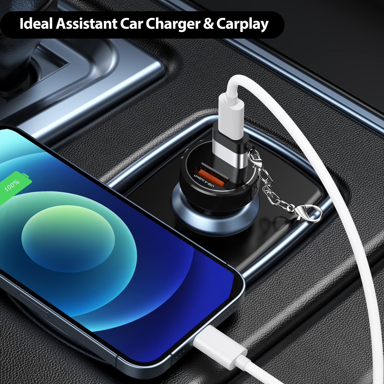 Dteedck Usb C Female To Usb Male Adapter 2 Pack, Usb 2.0 (66W Charging & 480Mbps Data Transfer Sync) Converter With Keychain, Us