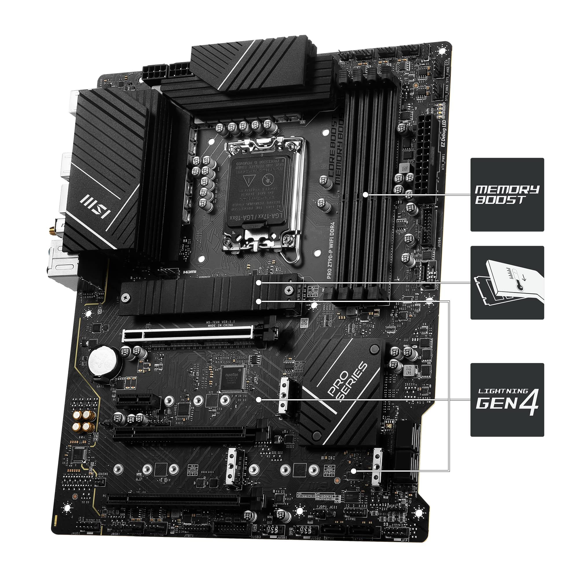 Msi Pro Z790 P Wifi Ddr4 Motherboard Intel Z790 Lga 1700 Atx