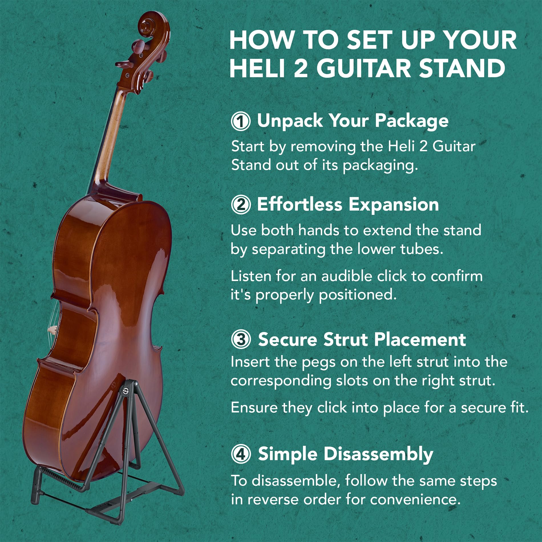 K&M   K�nig & Meyer 17580.014.55   Heli 2 Guitar Stand   Folding A Frame For Acoustic Guitars   Adjustable And Collapsible � Sturdy And Durable   Professional Choice   German Made   Black