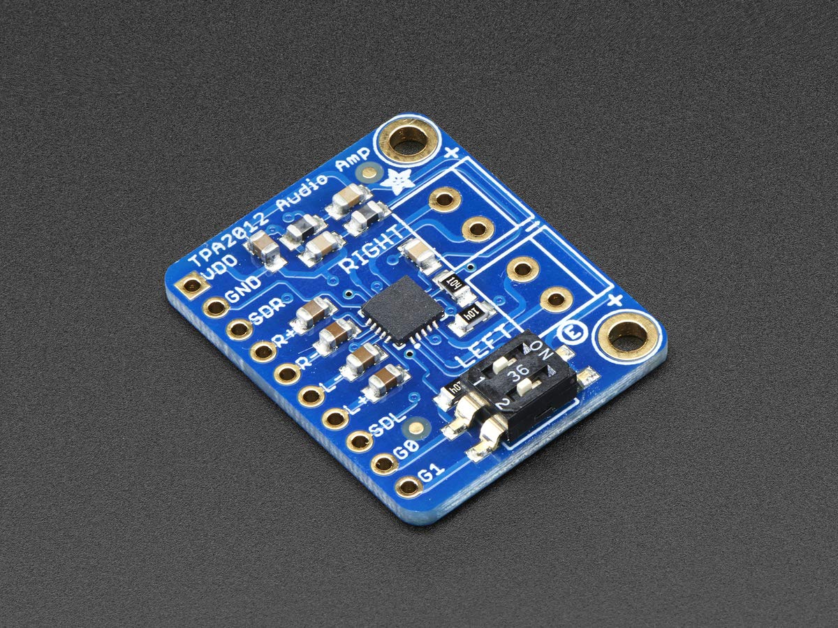 Adafruit Stereo 2.1W Class D Audio Amplifier   Tpa2012