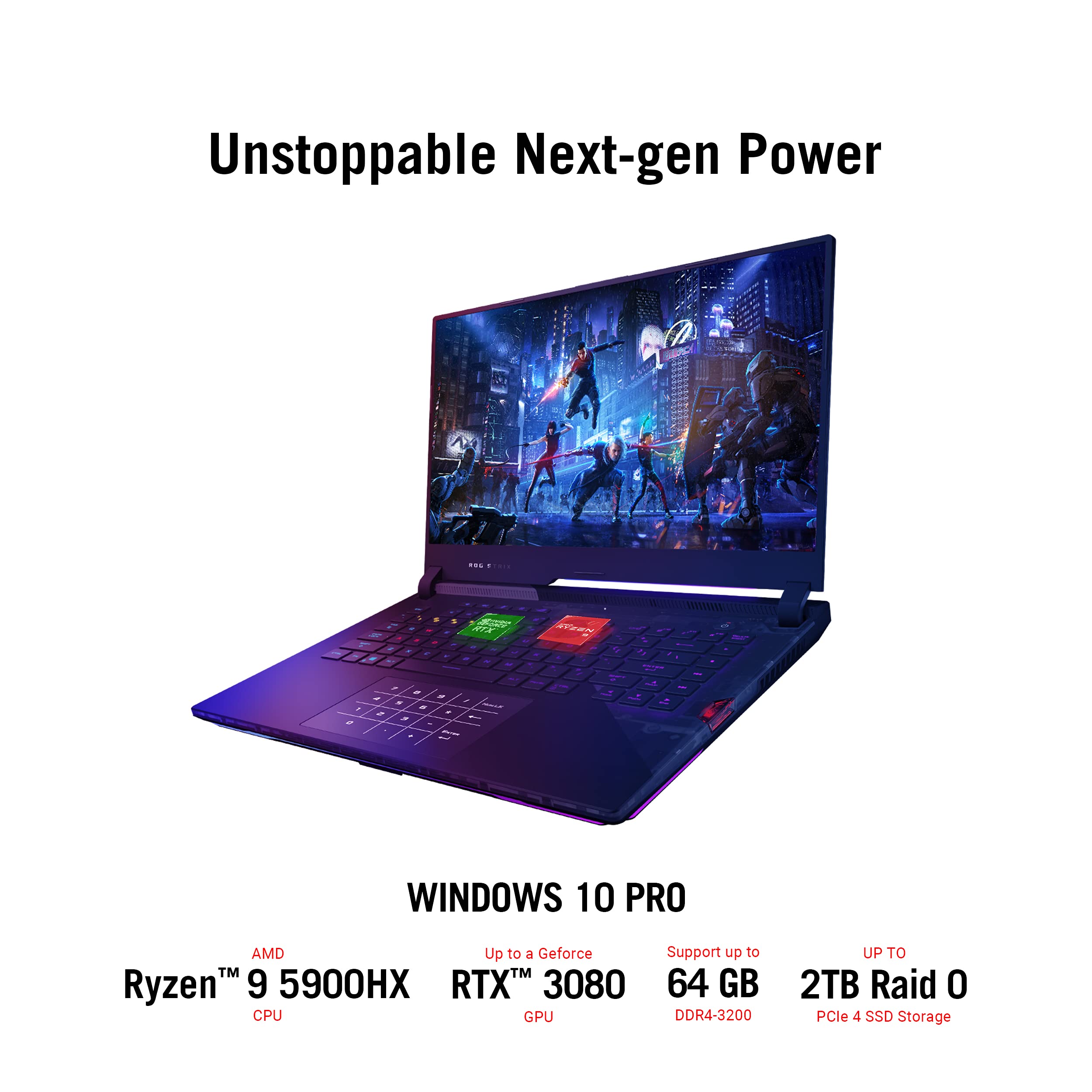 Asus Rog Strix Scar 15 (2021) Gaming Laptop, 15.6    300Hz Ips Fhd, Nvidia Geforce Rtx 3080, Amd Ryzen 9 5900Hx, 32Gb Ddr4, 1Tb