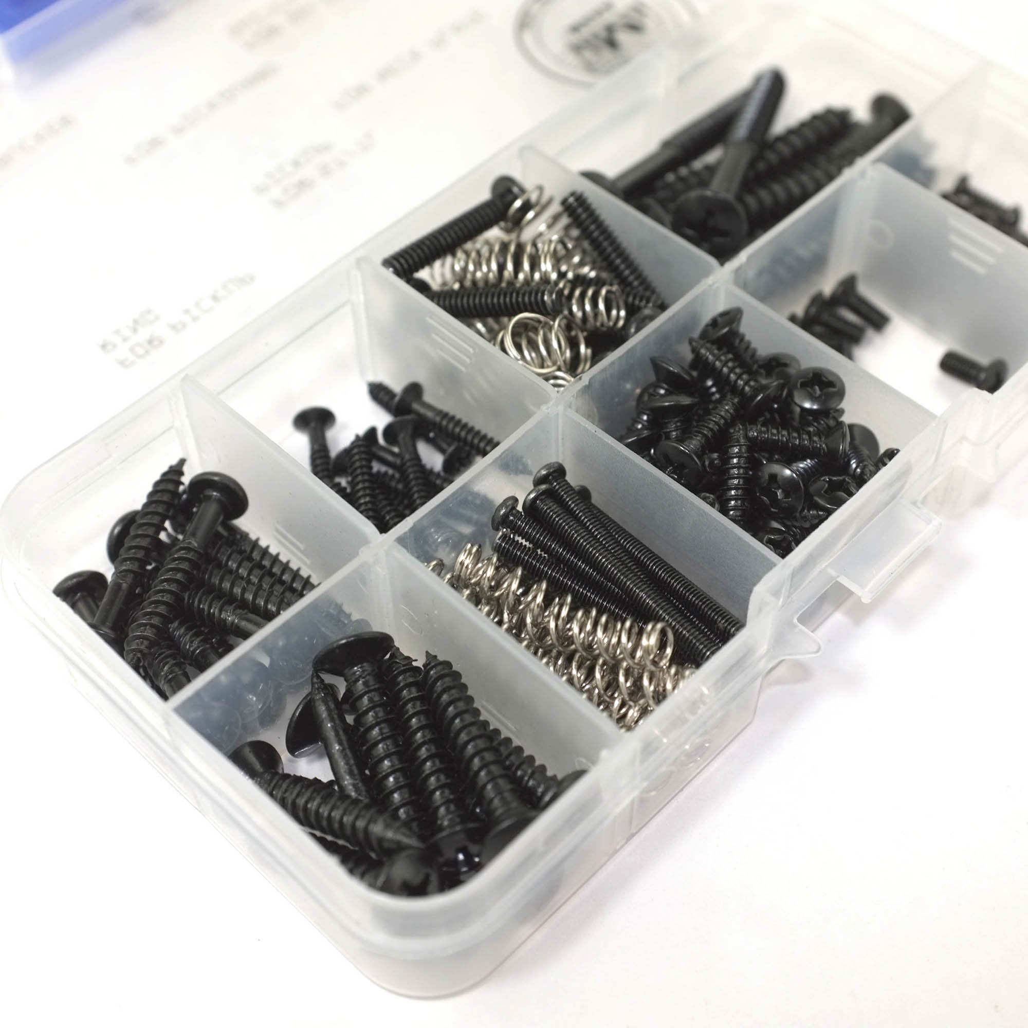 Maka Guitar Screw Kit Assortment Box Kit For Electric Guitar Bridge, Pickup, Pickguard, Tuner, Switch, Neck Plate, With Springs,