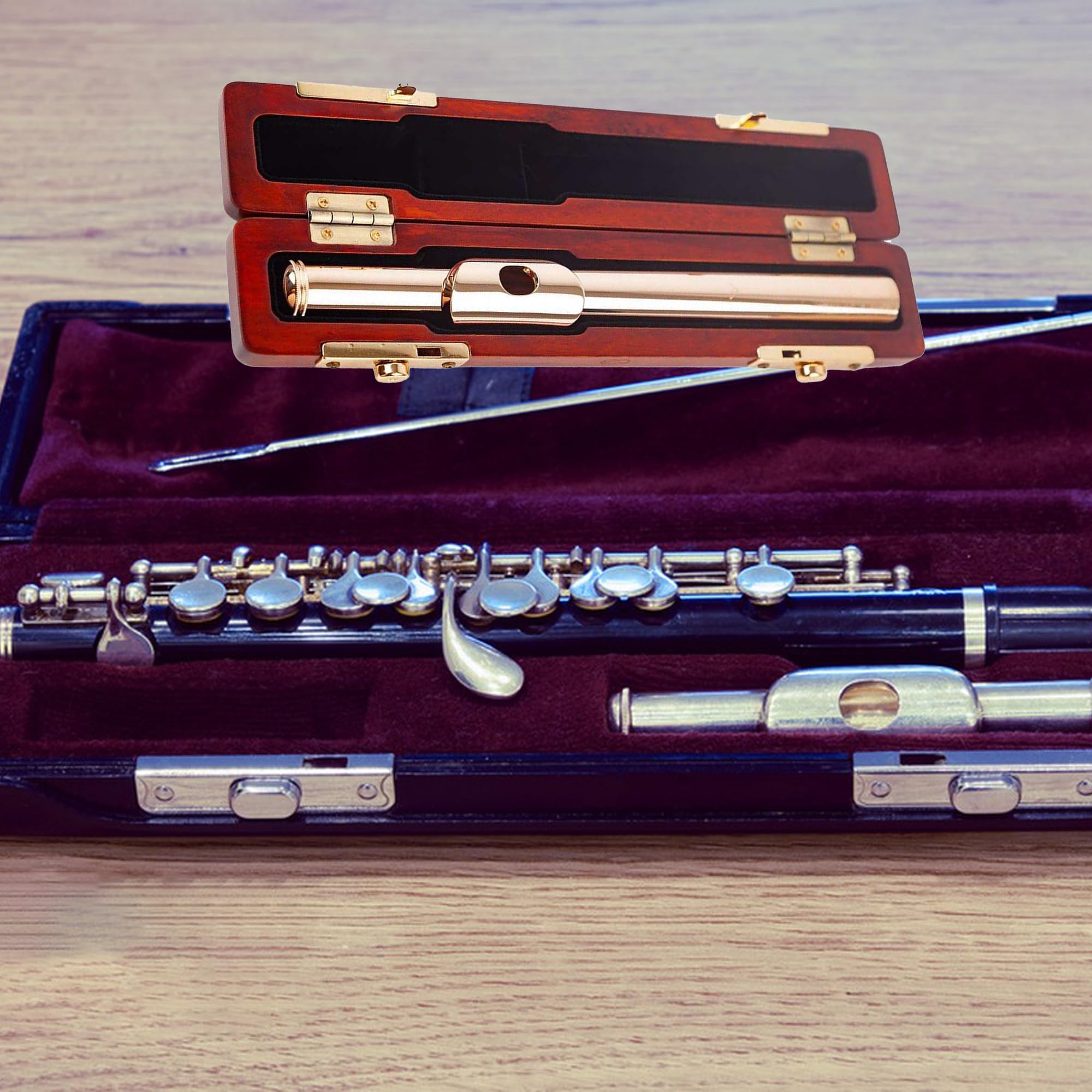 Lovermusic Solid Wooden Flute Mouthpiece Case Flute Head Box Flute Accessories