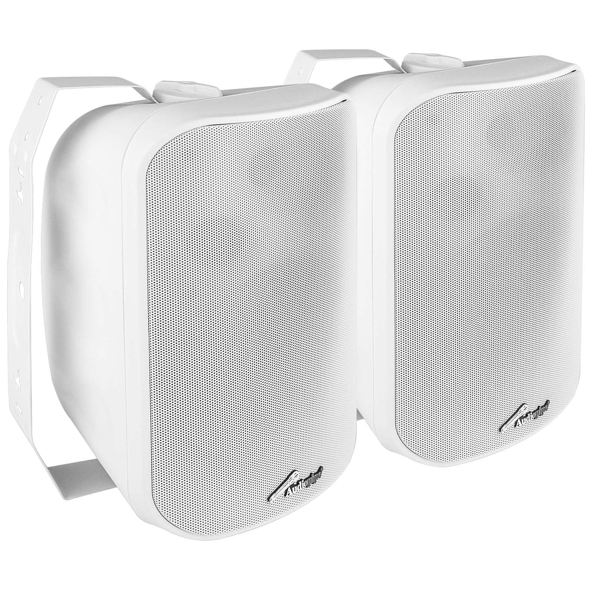 Audiopipe Odp 653Wh Weatherproof 6.5 Inch Audio Speakers With 100 Watt Max Power And Mounting Brackets For Indoor Outdoor Audio