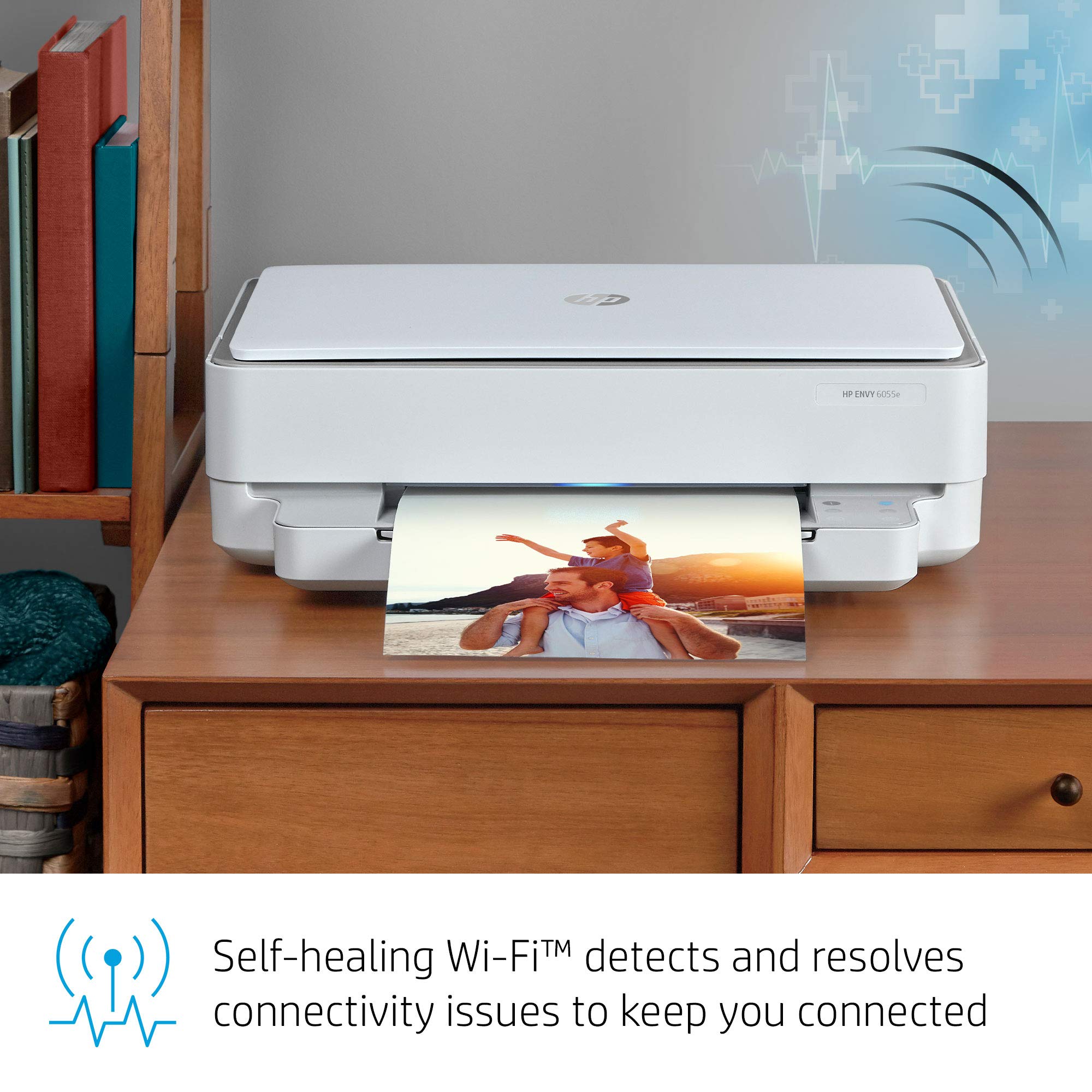 Hp Envy 6055E Wireless Color Inkjet Printer, Print, Scan, Copy, Easy Setup, Mobile Printing, Best-For-Home, 3 Months Of Instant