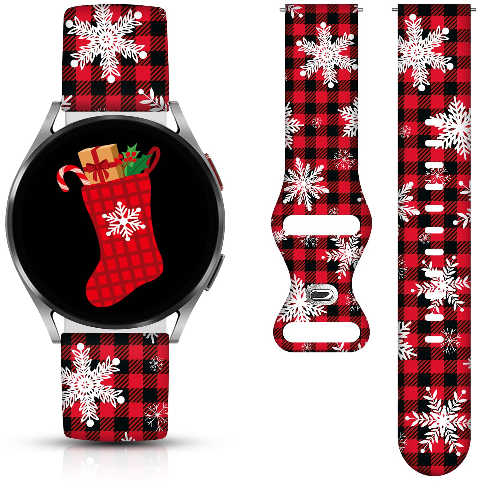 Christmas Halloween Watch Bands Compatible With Samsung Galaxy Watch 40Mm 41Mm 42Mm 44Mm 45Mm 46Mm, 20Mm Holiday Replacement Sil