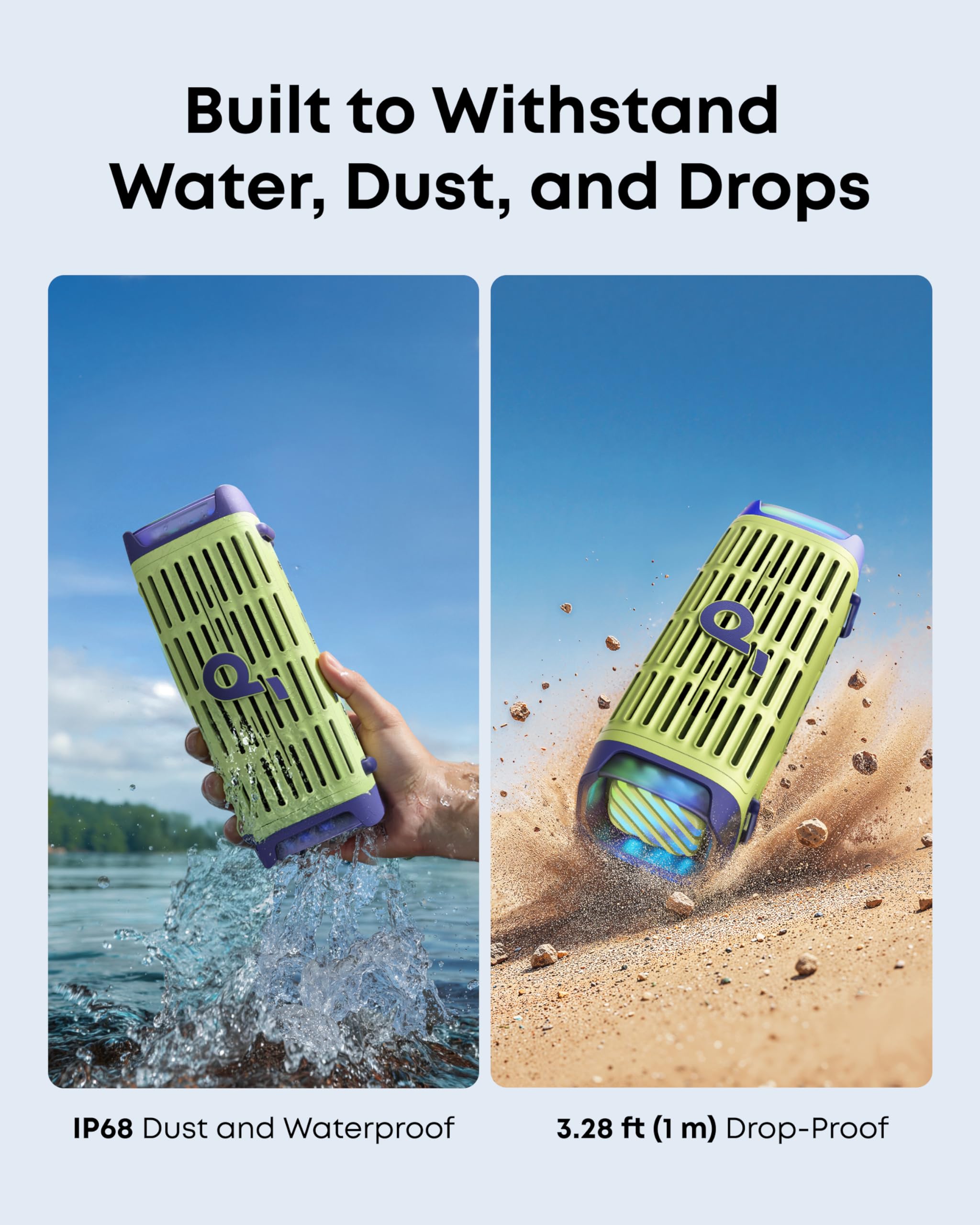 Soundcore Boom 3I By Anker, Rugged Outdoor Speakers, Ip68 Waterproof, Floating Playback, Saltwater-Resistant, Bassup 2.0, 50W Po