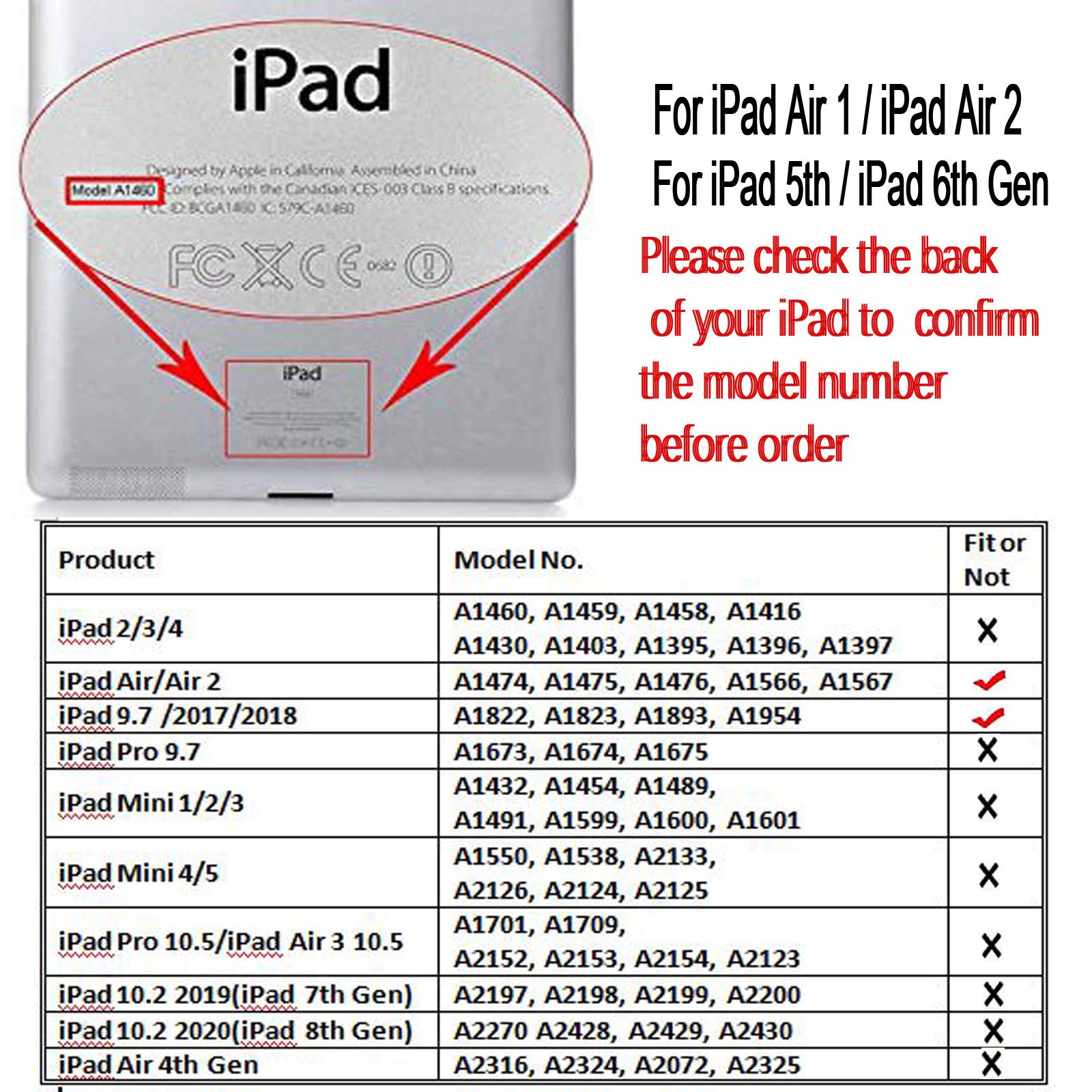 For Ipad 9.7 6Th/5Th Generation 2018/2017, Ipad Air/Air 2 Case, Jytrend Multi Angle Viewing Stand Folio Smart Cover With Pocket For A1893 A1954 A1822 A1823 A1474 A1475 A1476 A1566 A1567 (Butterfly)